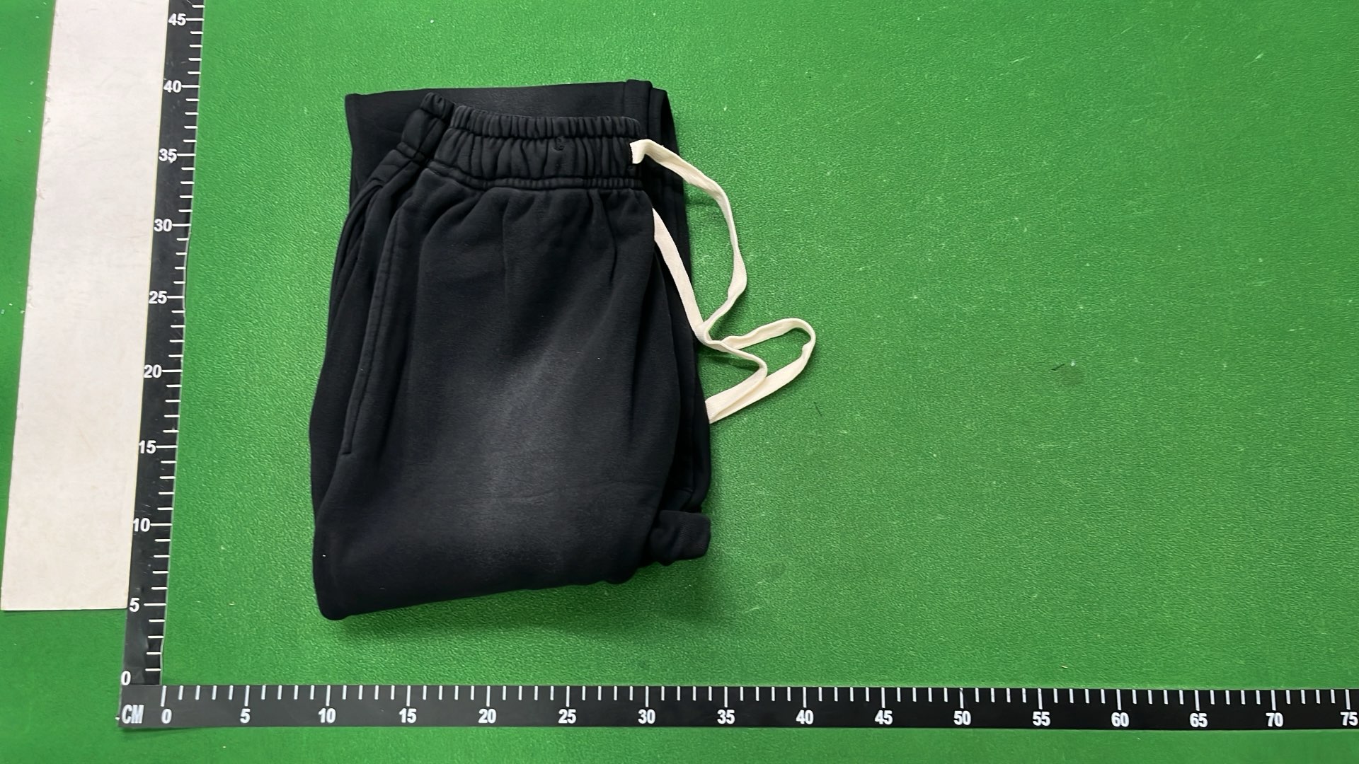 Black Drawstring Pants with Logo Patch