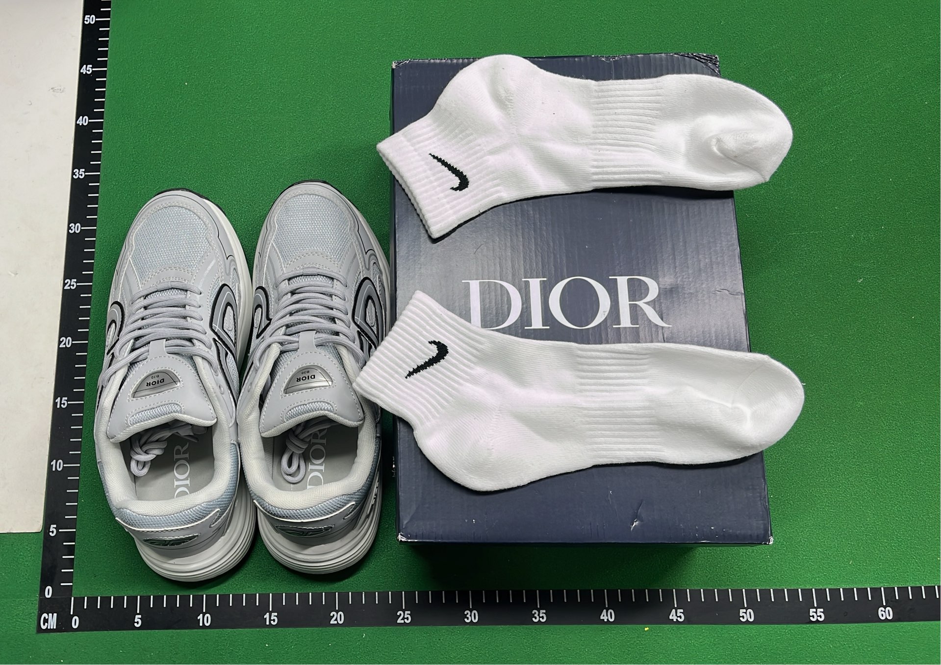 Dior Black Sneakers with White Outlines