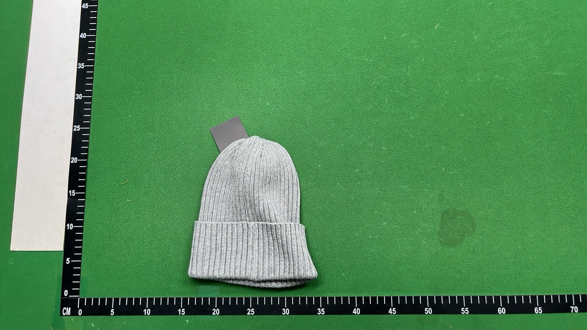 Stone Island Black Ribbed Beanie Hat with Logo Patch