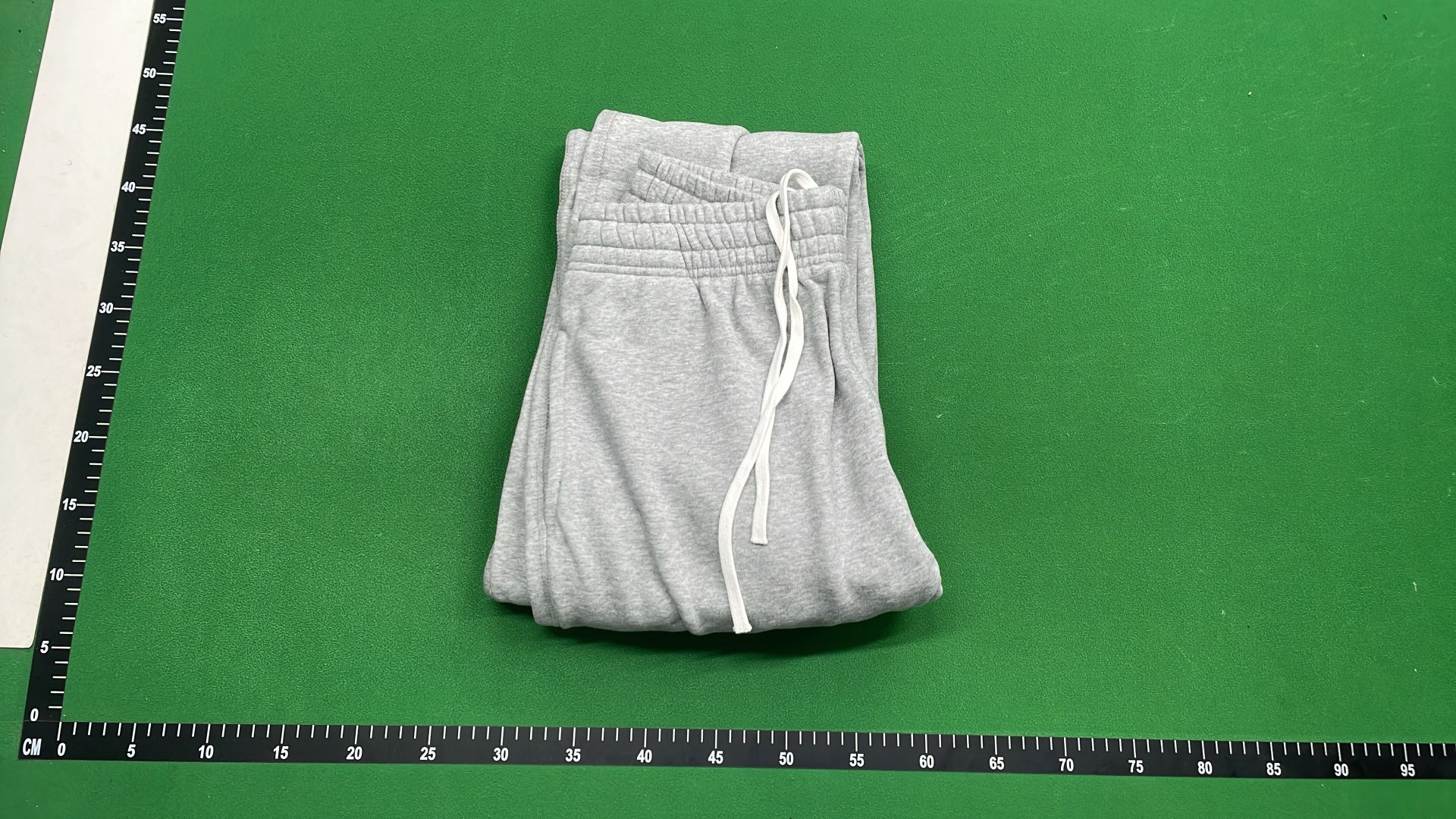 Gray Cotton Sweatpants with Elastic Waistband