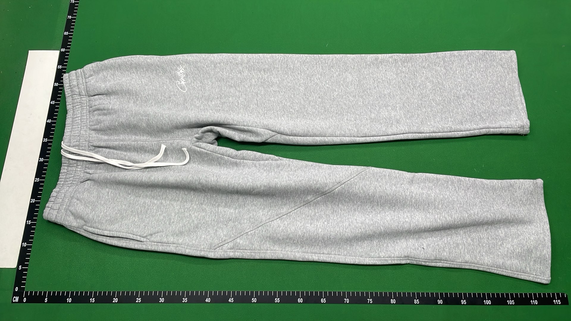 Gray Cotton Sweatpants with Elastic Waistband