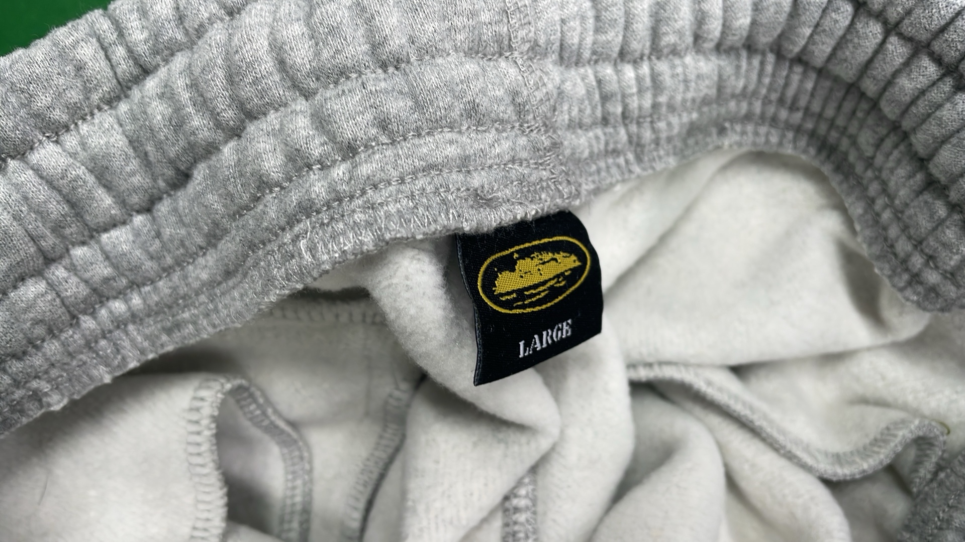 Gray Cotton Sweatpants with Elastic Waistband