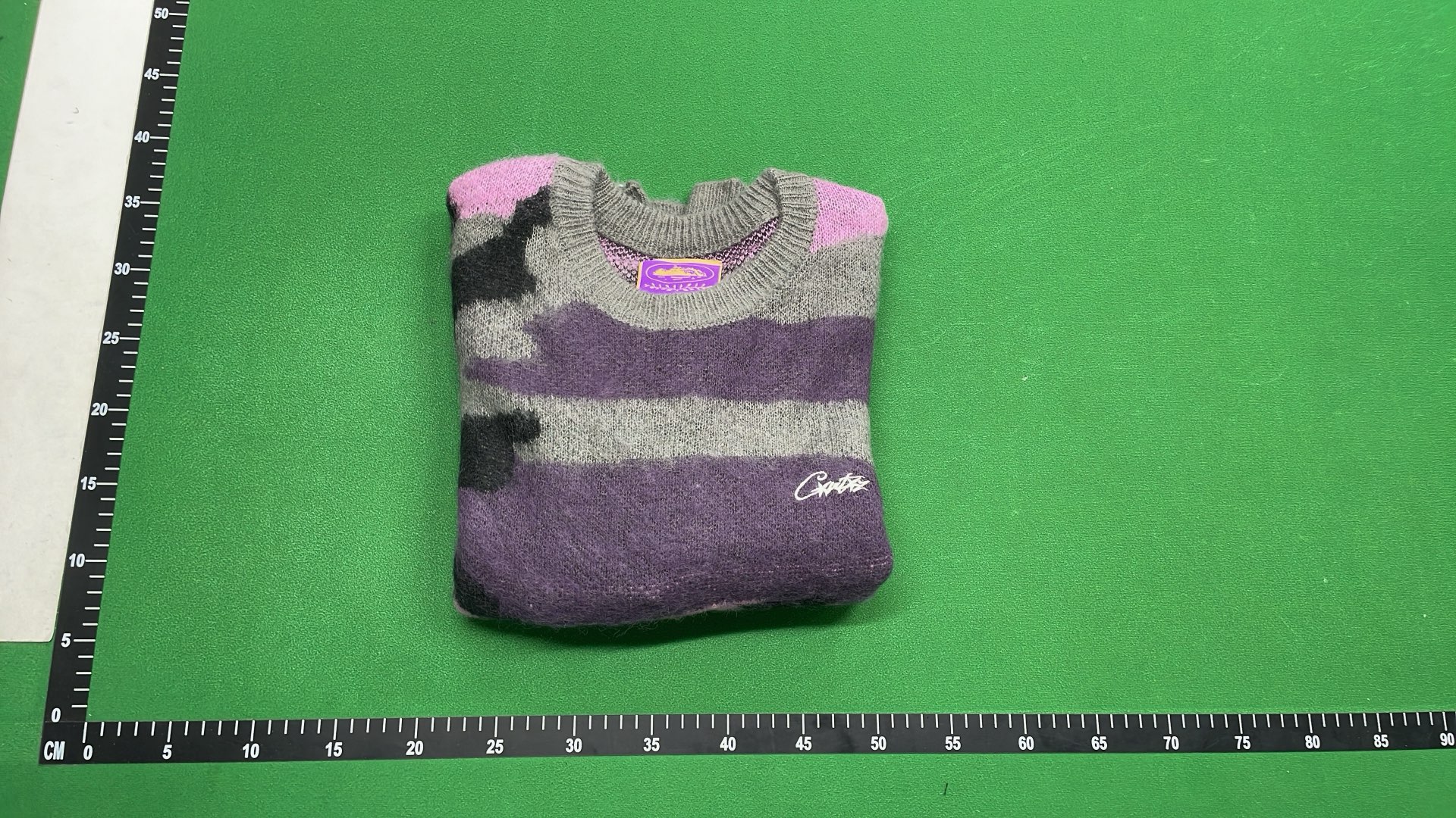 Purple Camo Knit Sweater for Men