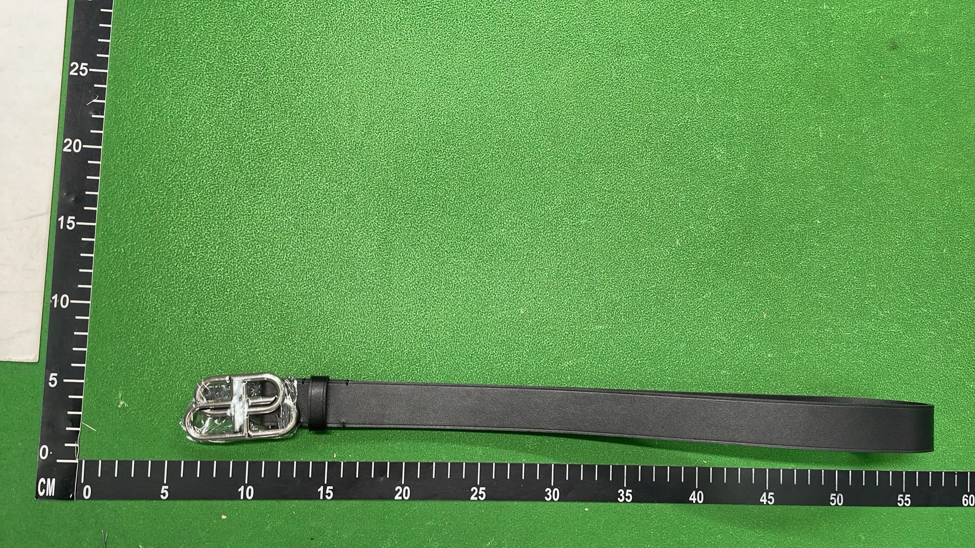 Bally Black Leather Belt with Double G Buckle 4.0cm Width