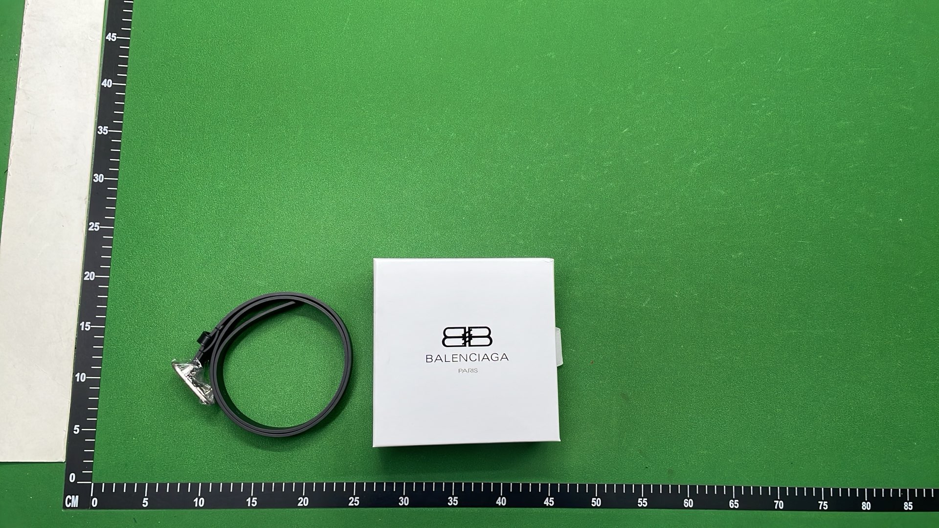 Bally Black Leather Belt with Double G Buckle 4.0cm Width