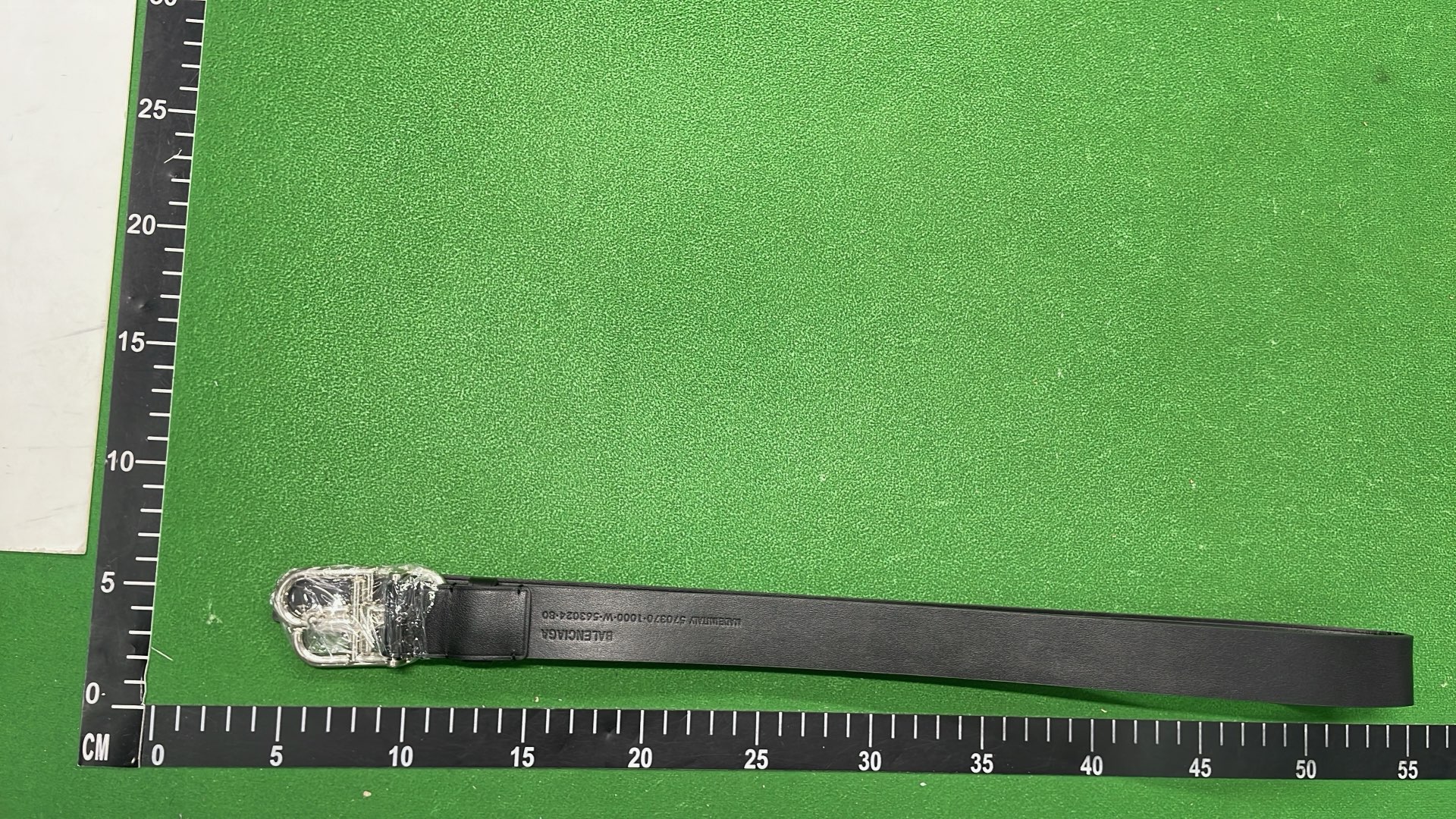 Bally Black Leather Belt with Double G Buckle 4.0cm Width
