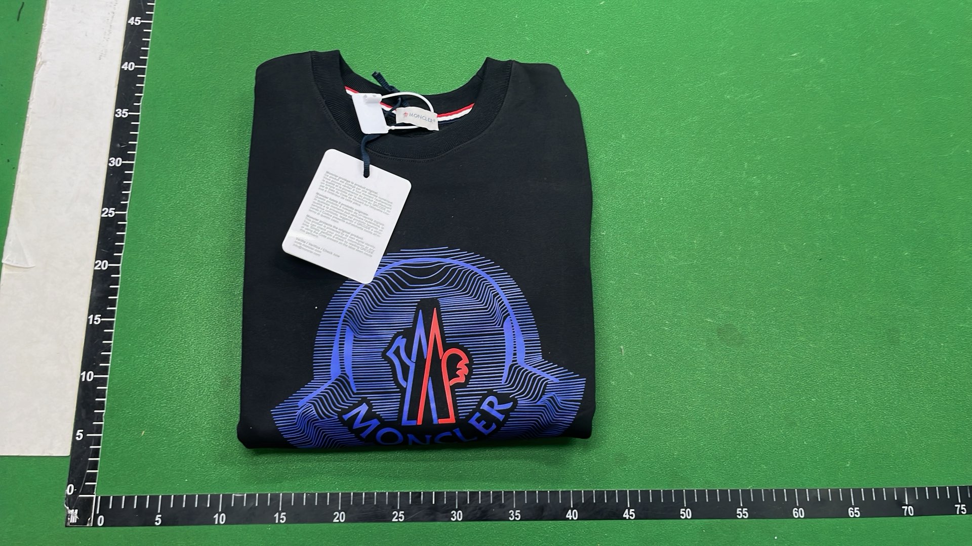 Moncler White Sweatshirt with Red Logo Print
