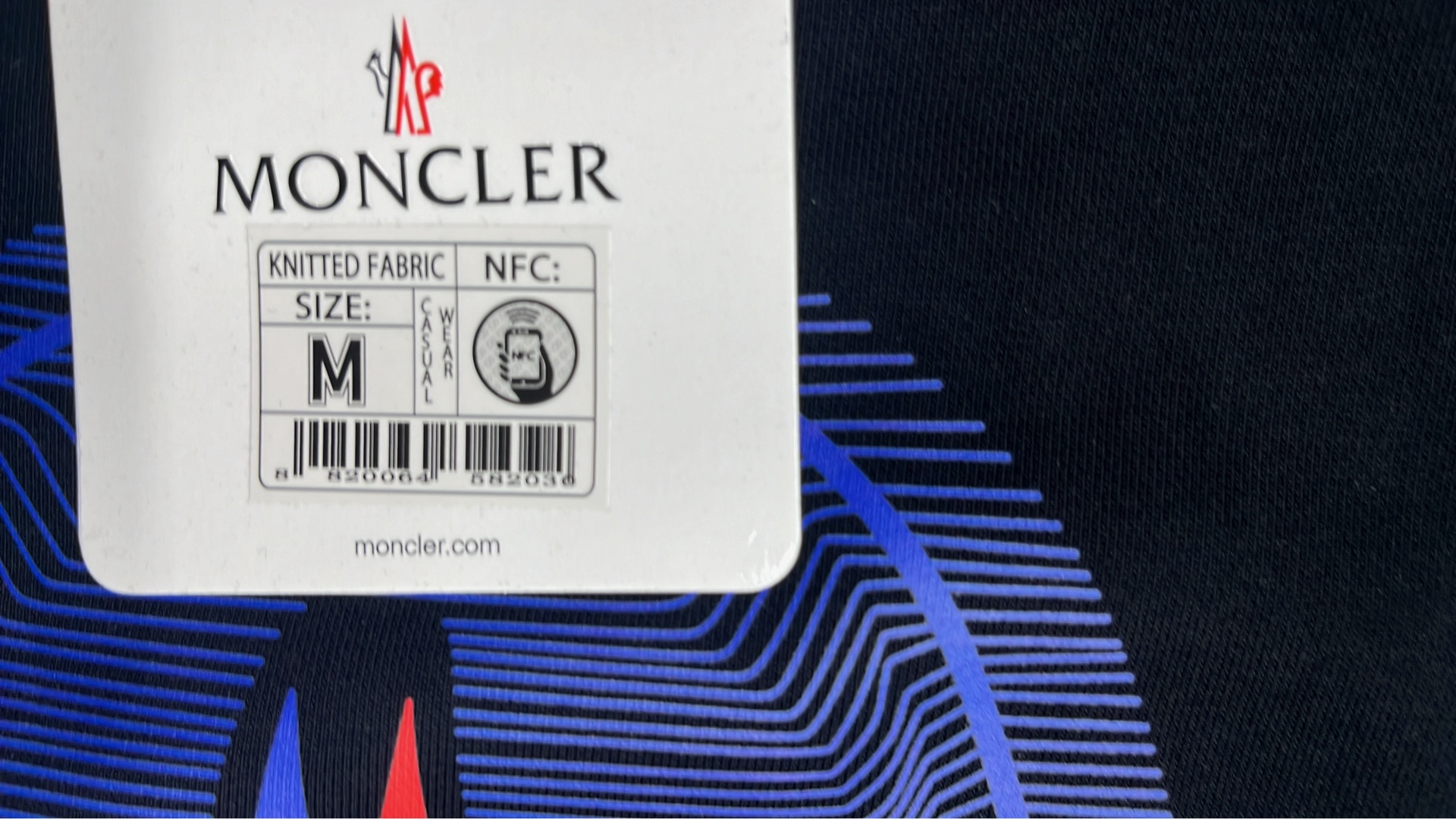 Moncler White Sweatshirt with Red Logo Print