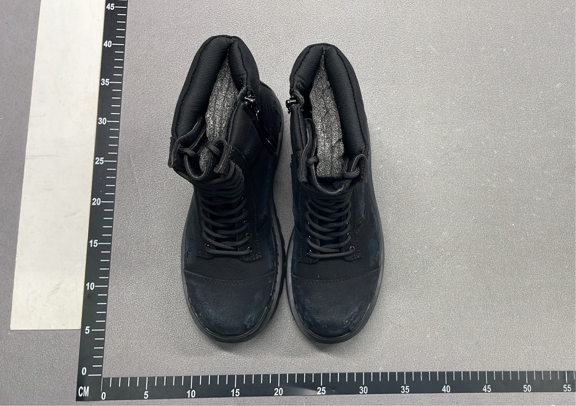 Black High-Top Lace-Up Combat Boots