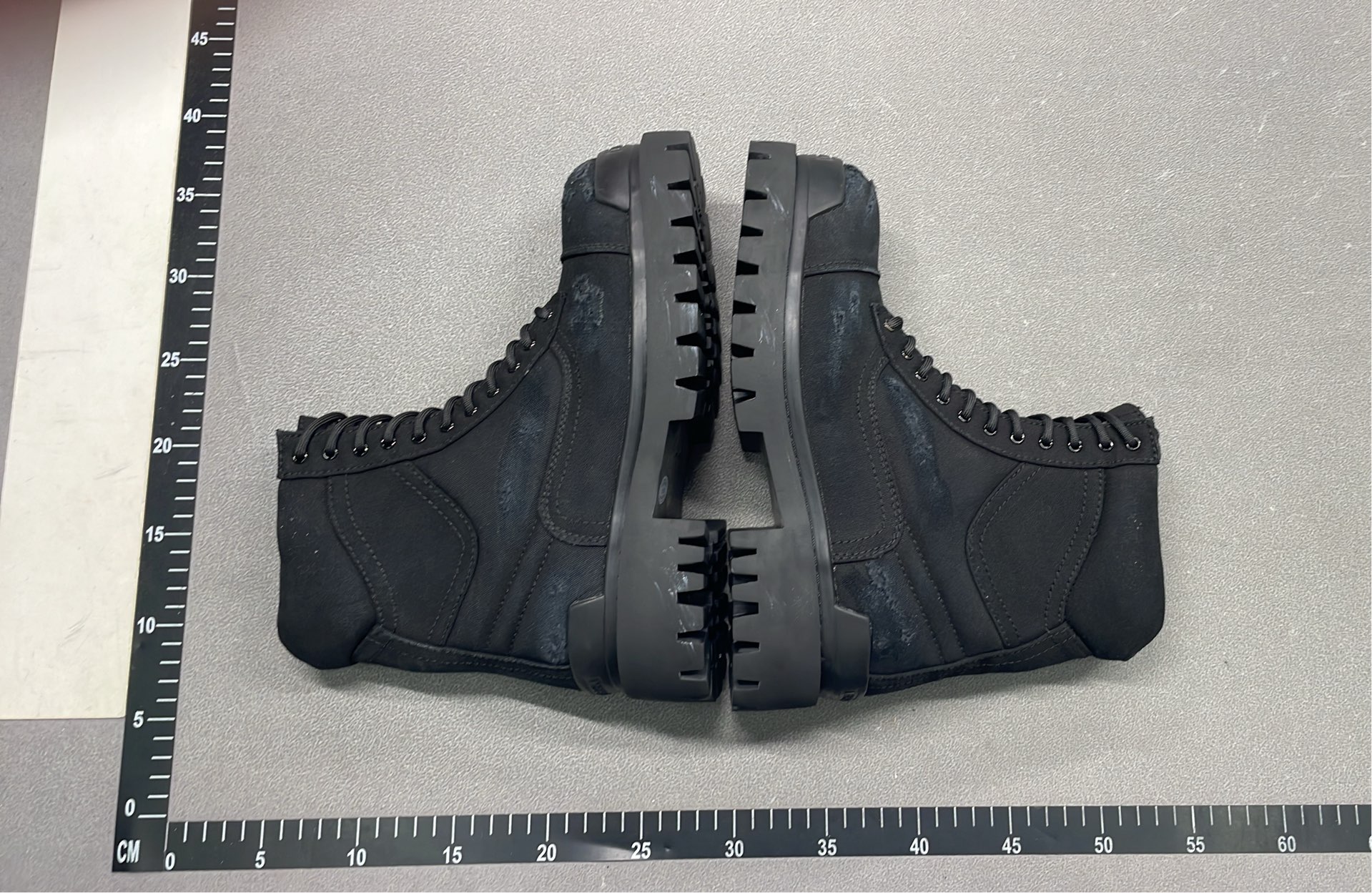 Black High-Top Lace-Up Combat Boots