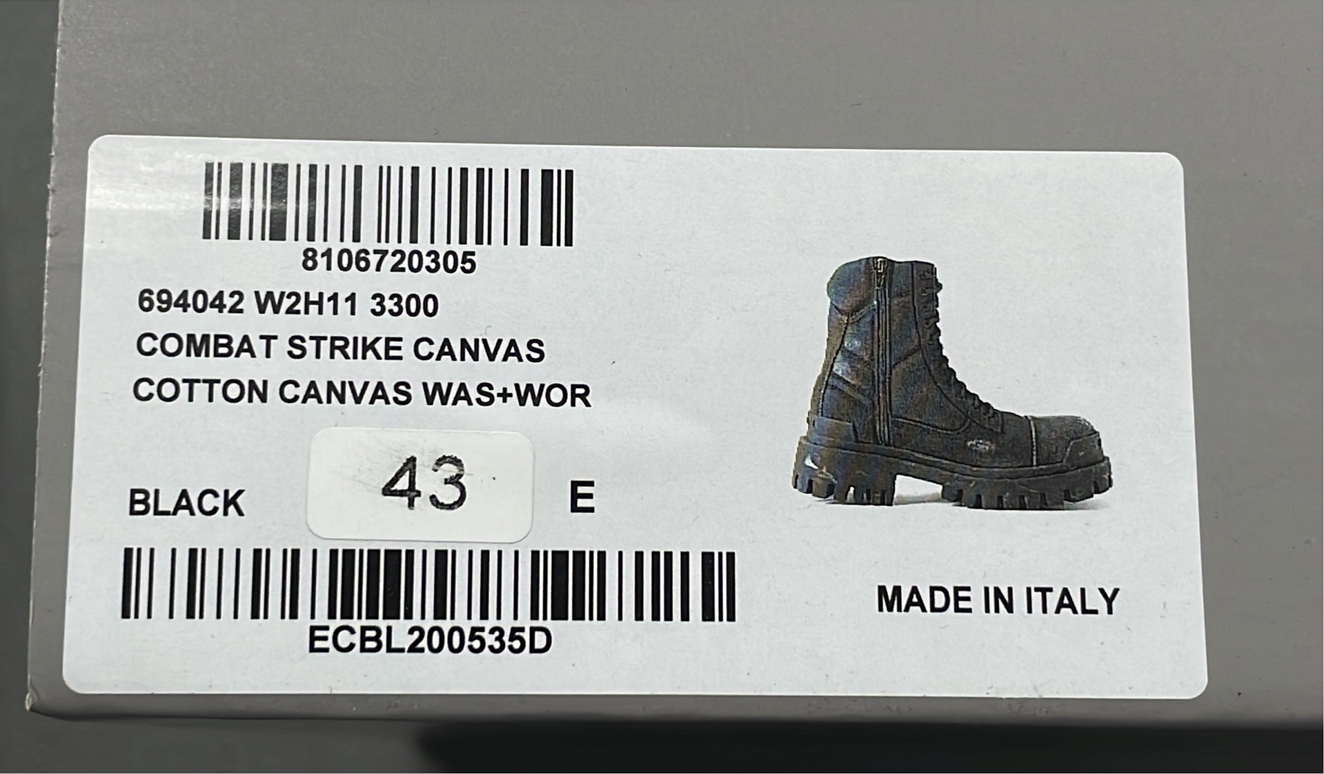 Black High-Top Lace-Up Combat Boots