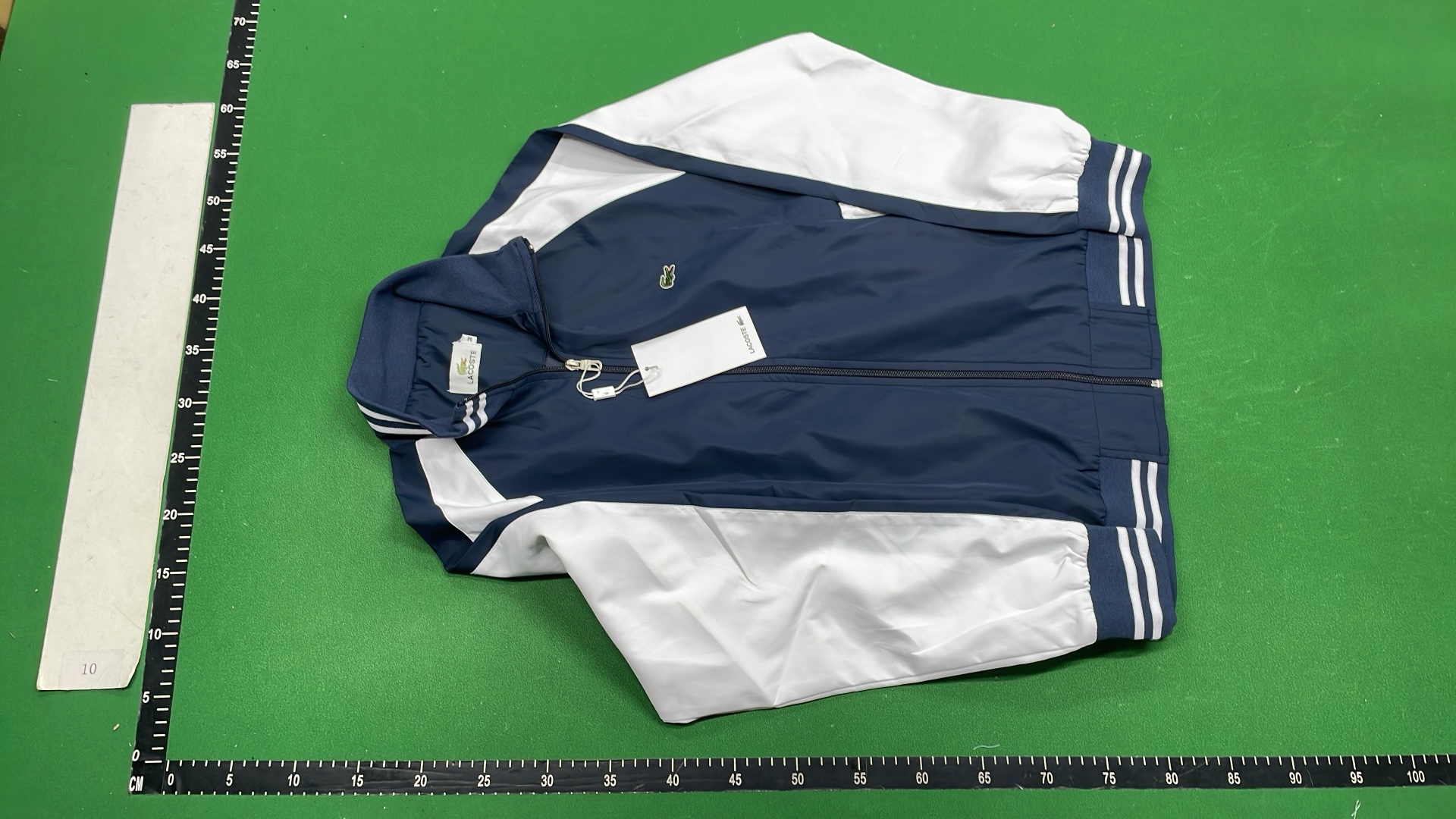Lacoste Men's White and Green Sport Set Track Jacket and Pants