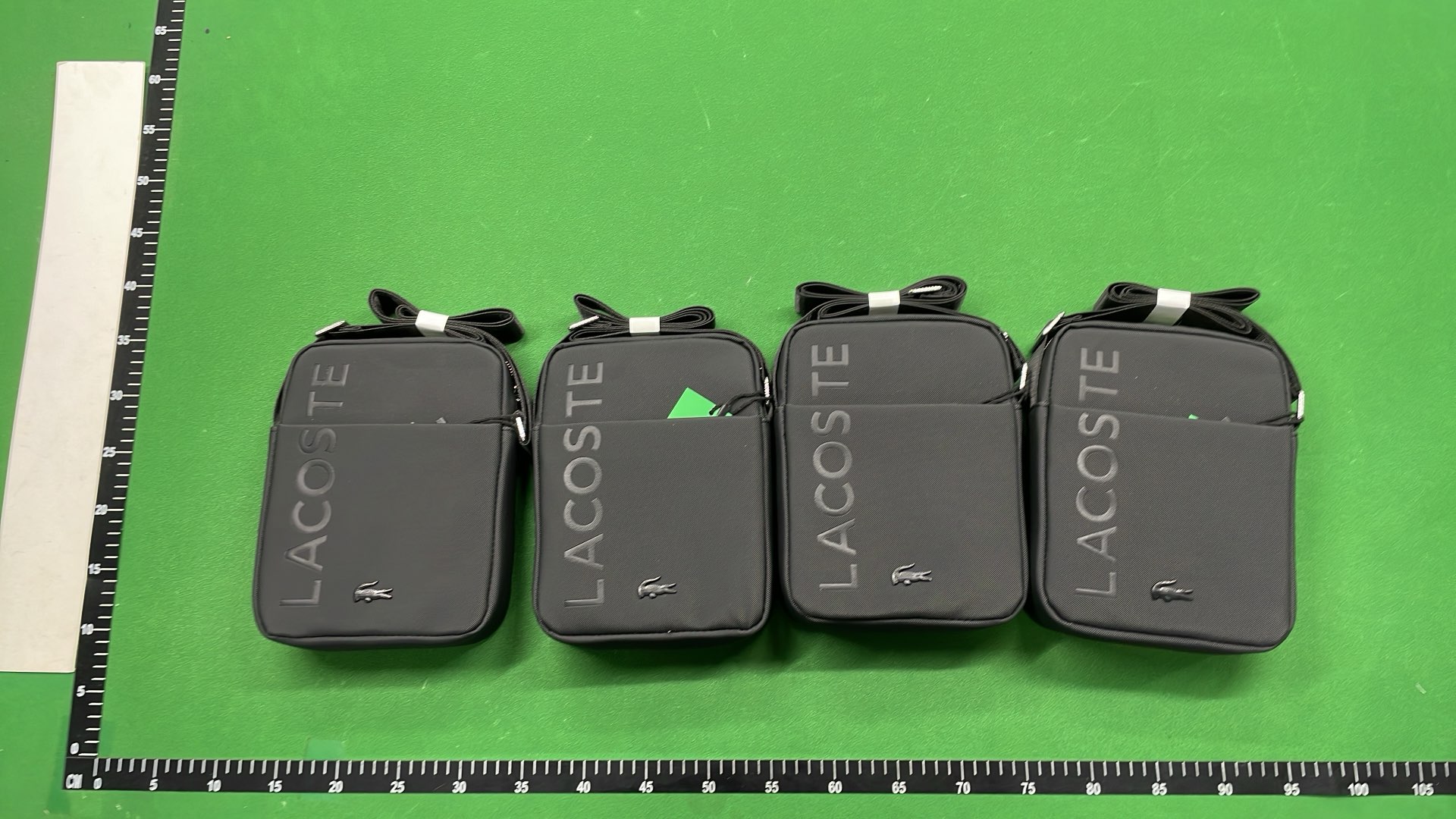 LACOSTE Black Crossbody Bag with Embossed Logo