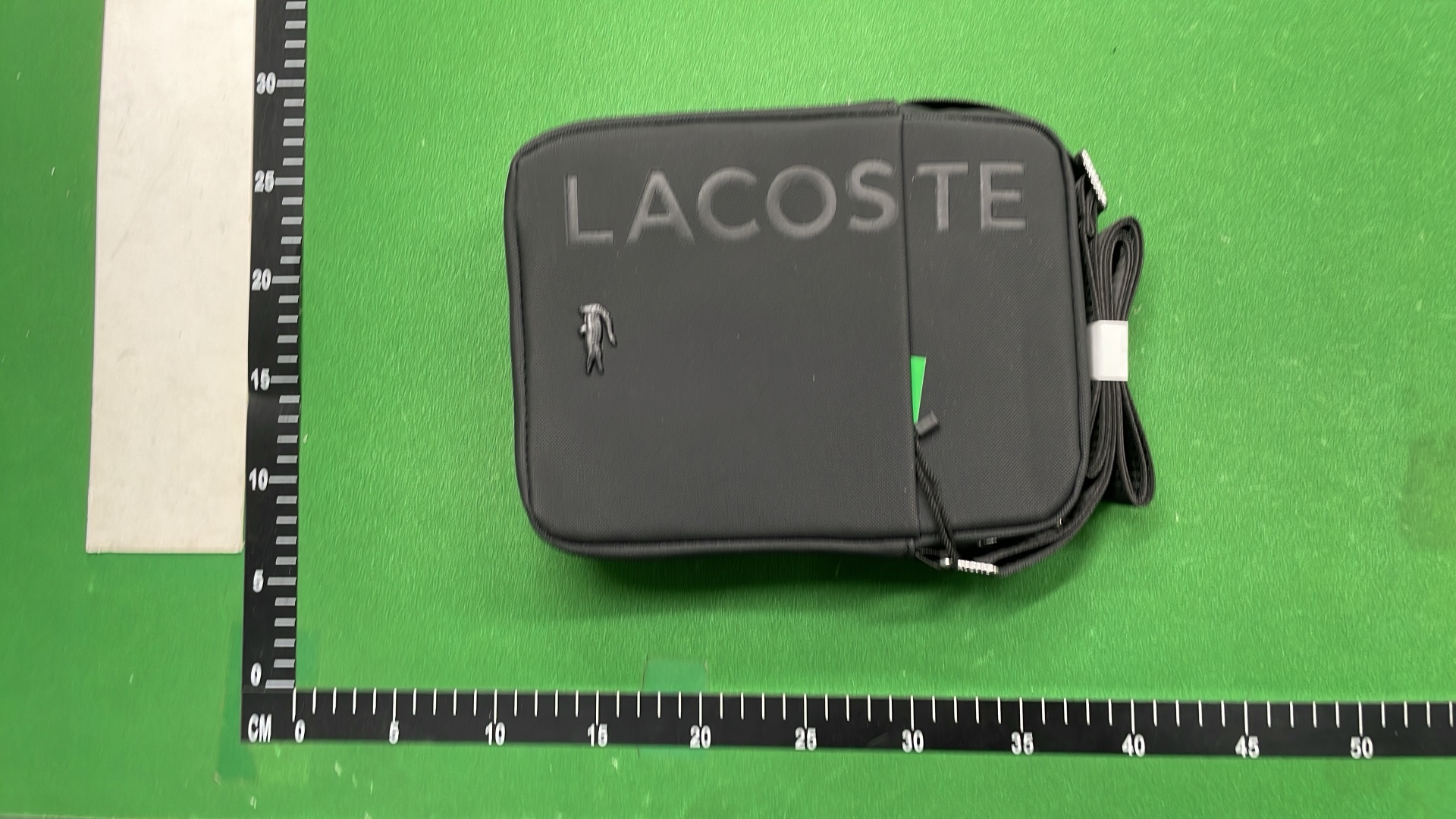 LACOSTE Black Crossbody Bag with Embossed Logo