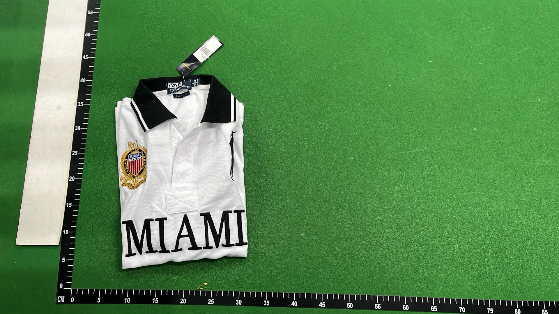 Blue Paris Polo Shirt with Gold Embroidery
