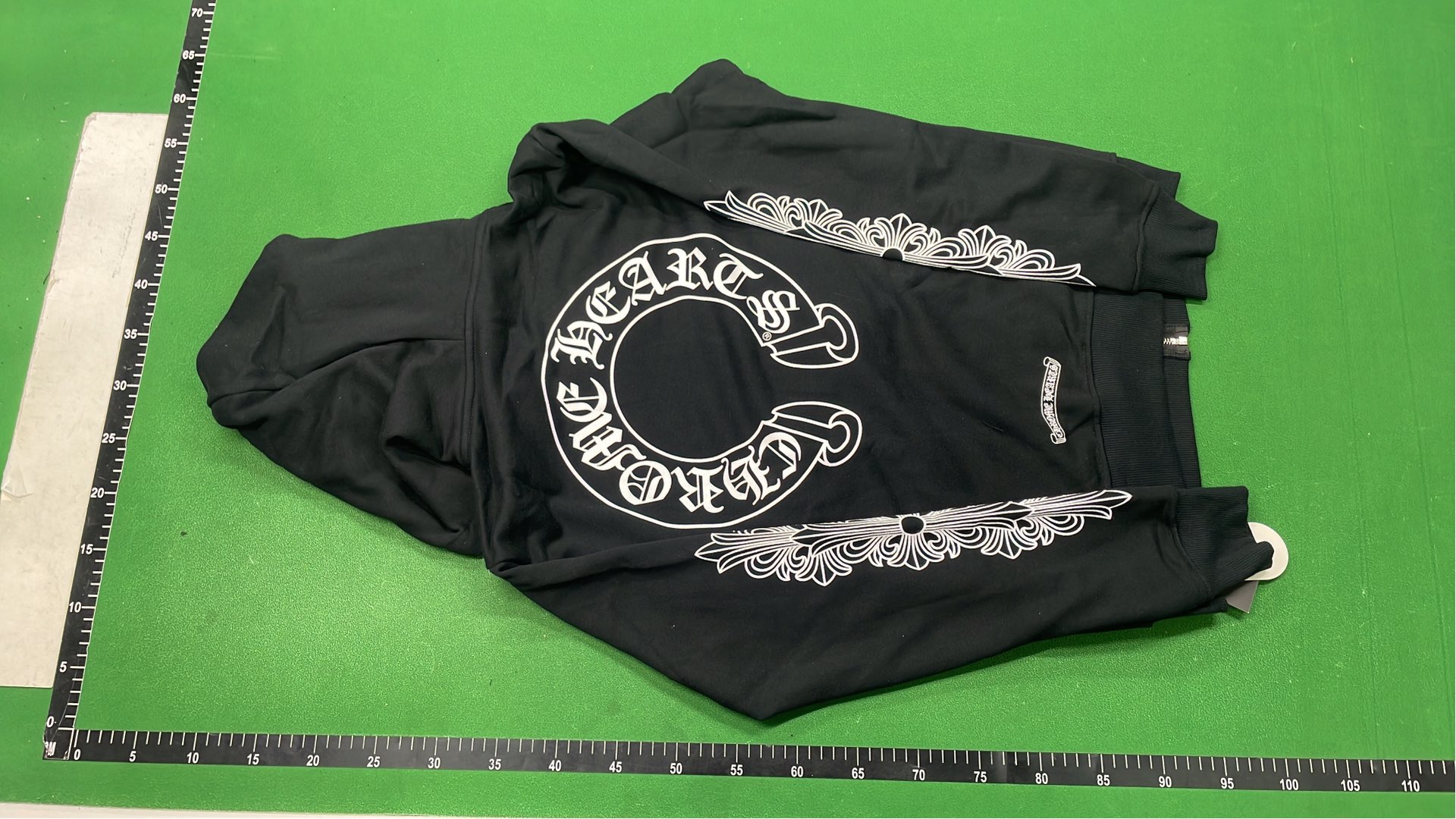Chrome Hearts Black Hoodie with White Graphic Design