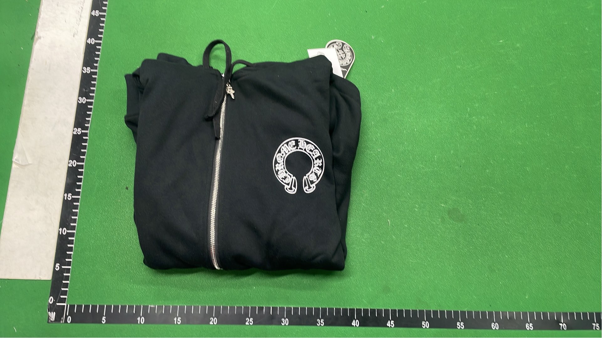 Chrome Hearts Black Hoodie with White Graphic Design