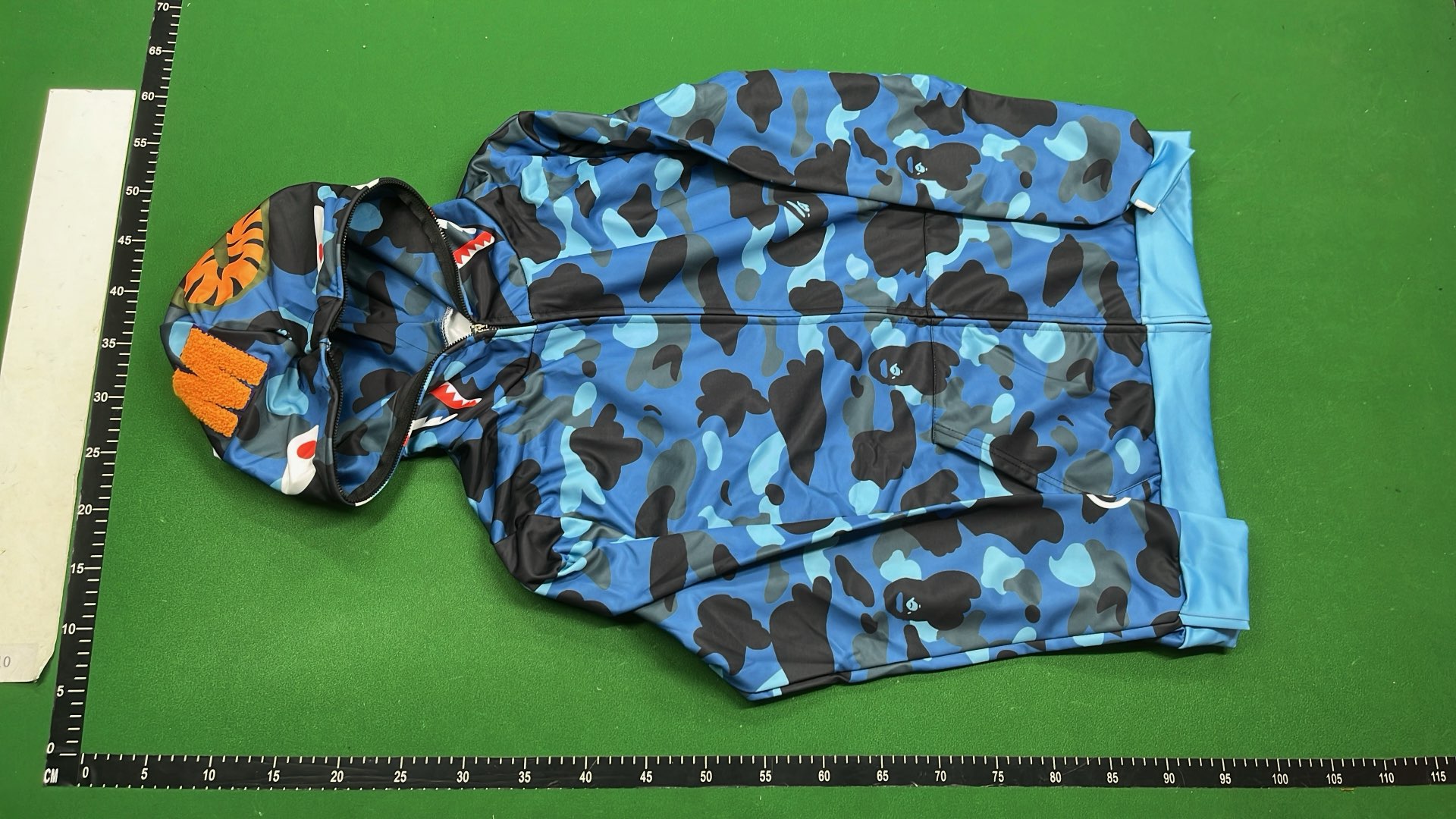 BAPE Shark Hoodie Camouflage Zip-Up Sweatshirt