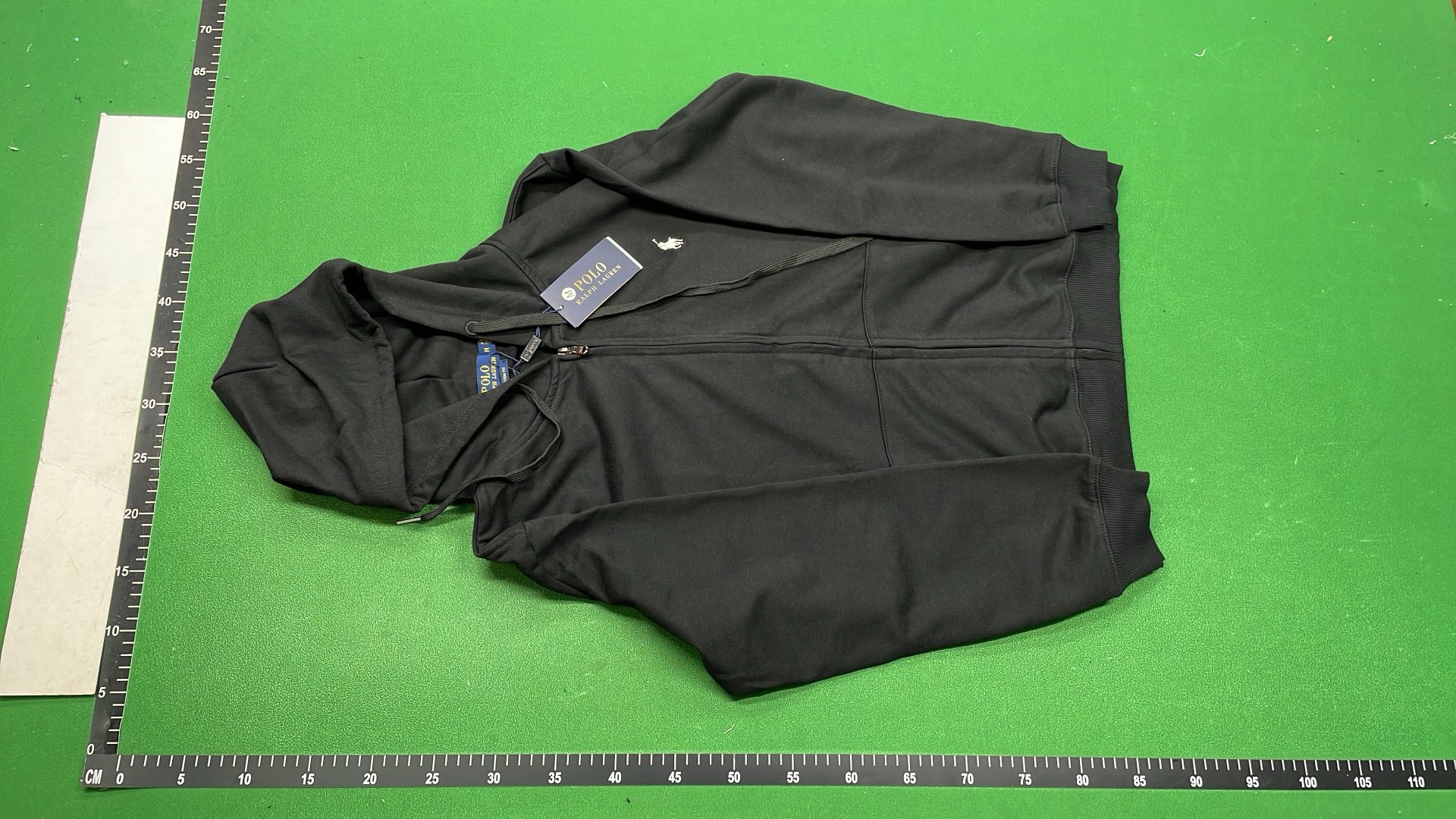 Polo Ralph Lauren Men's Gray Hoodie with Zipper and Pony Logo