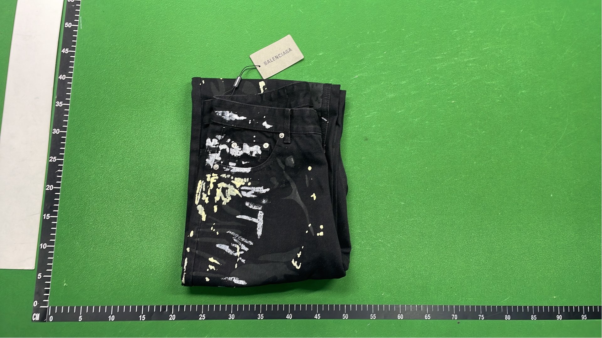 Graffiti Print Black Denim Pants