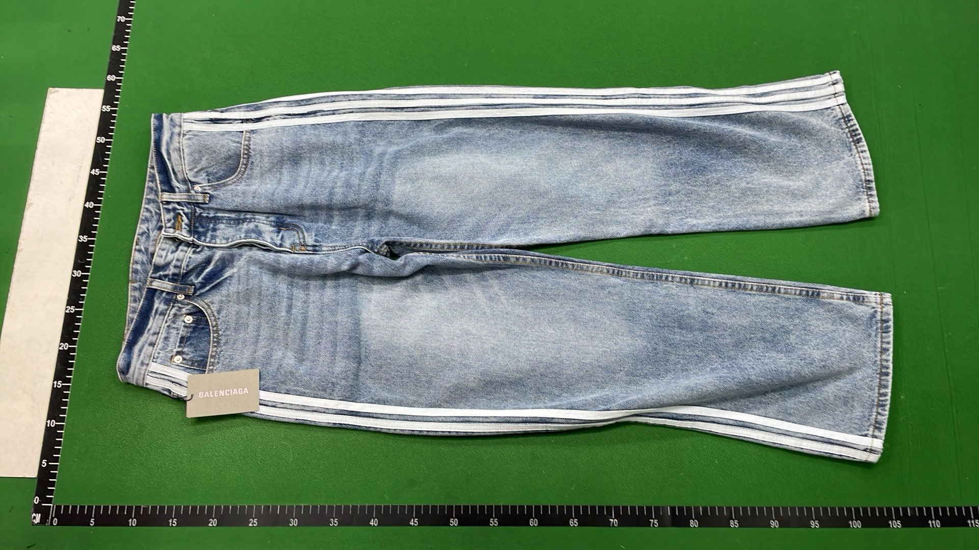 Balenciaga Denim Pants with Side Stripes