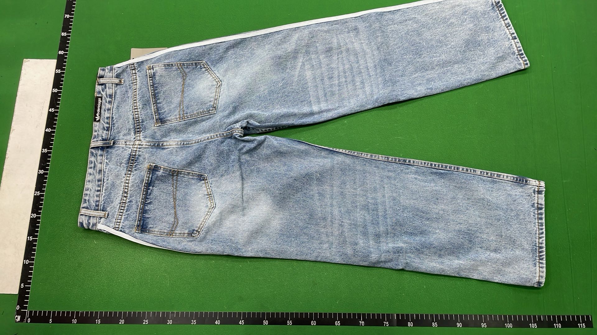 Balenciaga Denim Pants with Side Stripes