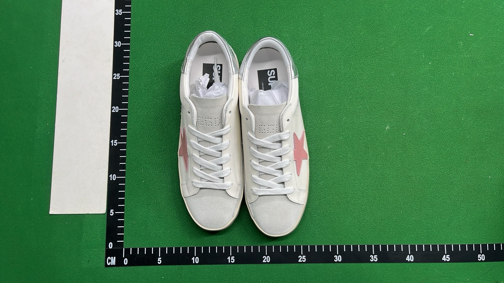 GGDBX Star Sneakers White Glitter Leather Fashion Shoes