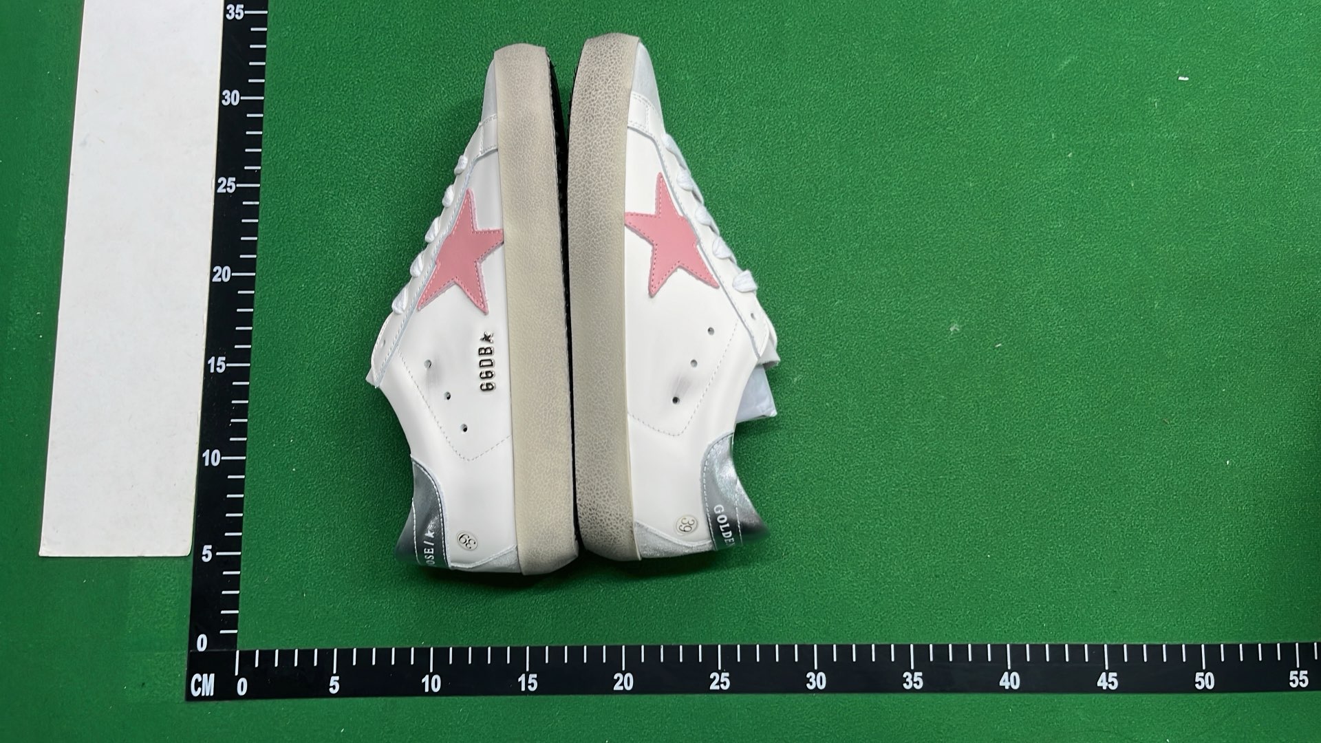 GGDBX Star Sneakers White Glitter Leather Fashion Shoes