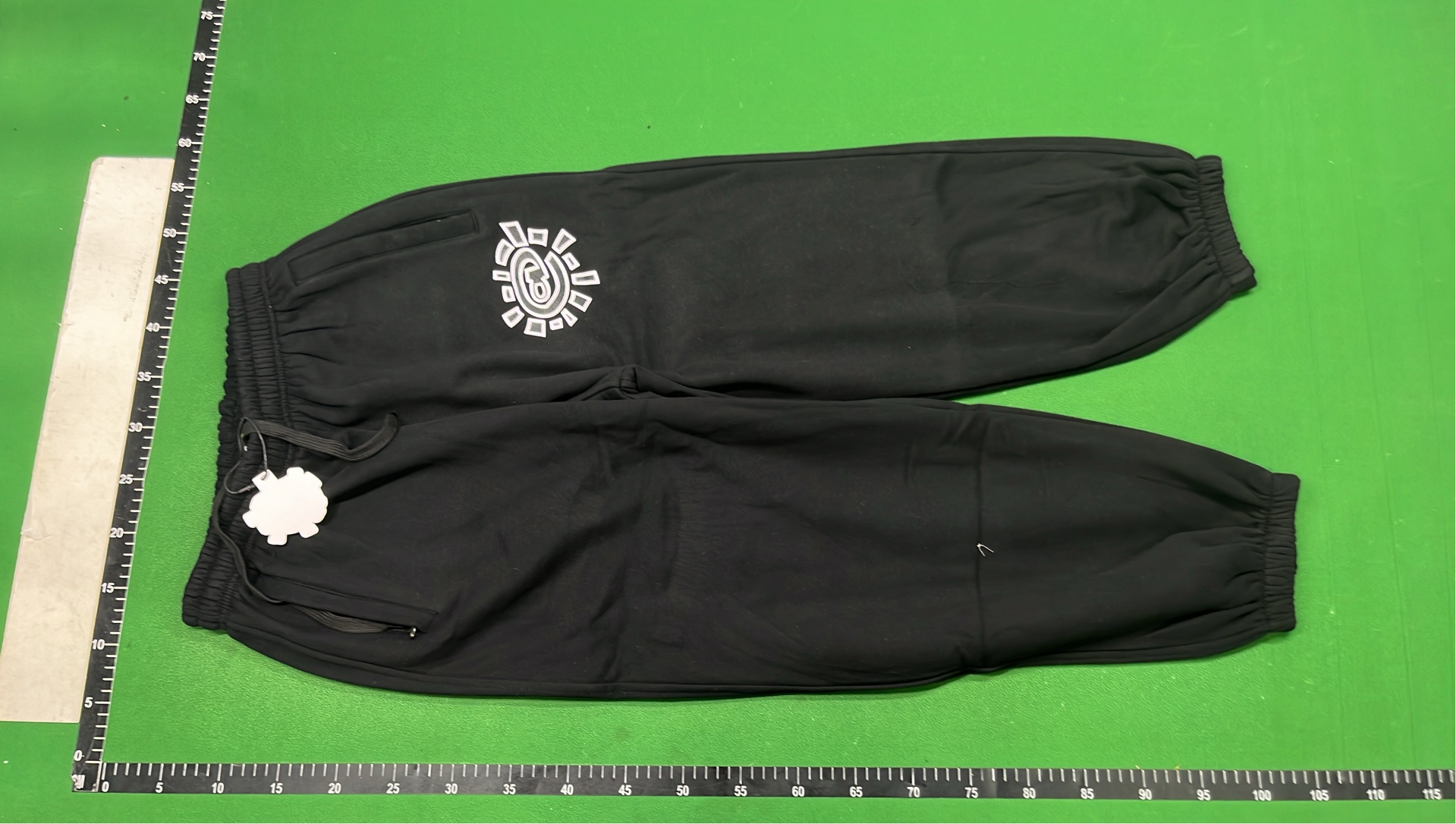 Black Hugo Sweatpants with Unique Logo Design