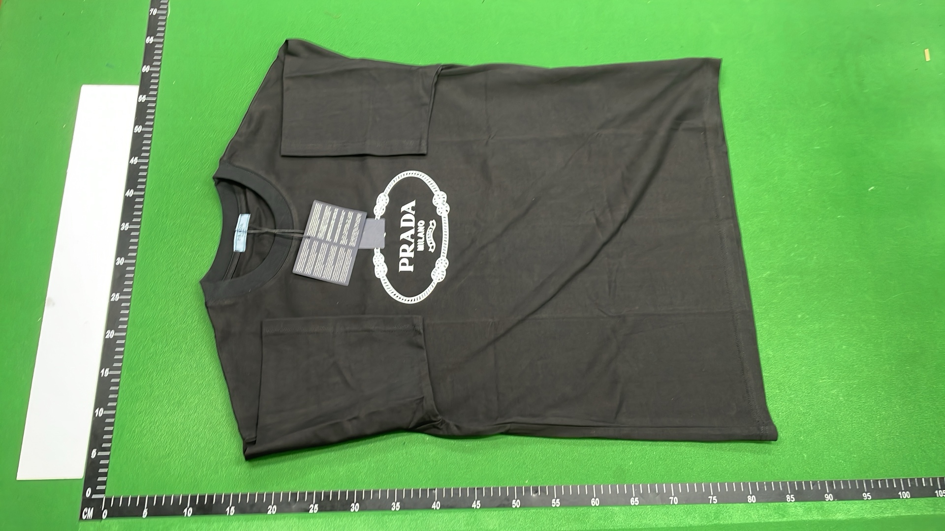 Prada Milano Black T-Shirt with Rope Logo Design