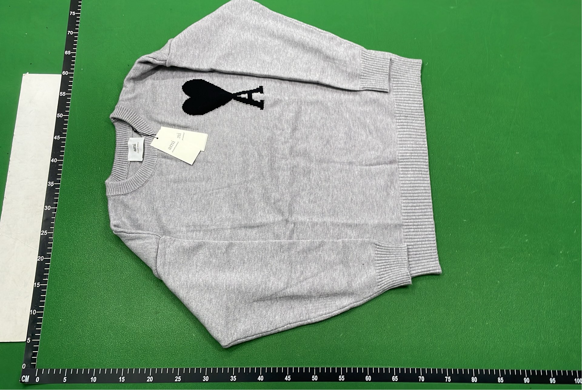 Ami Paris Heart Logo Knit Sweater