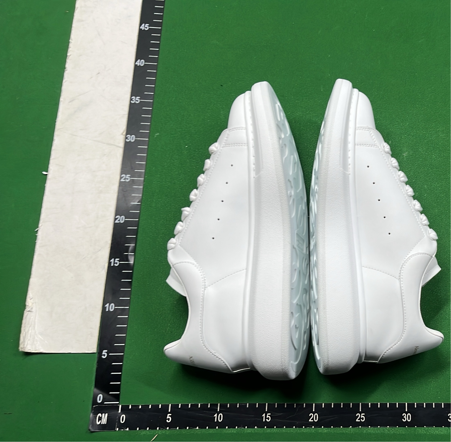 Alexander McQueen White Sneakers with Black Heel Tab