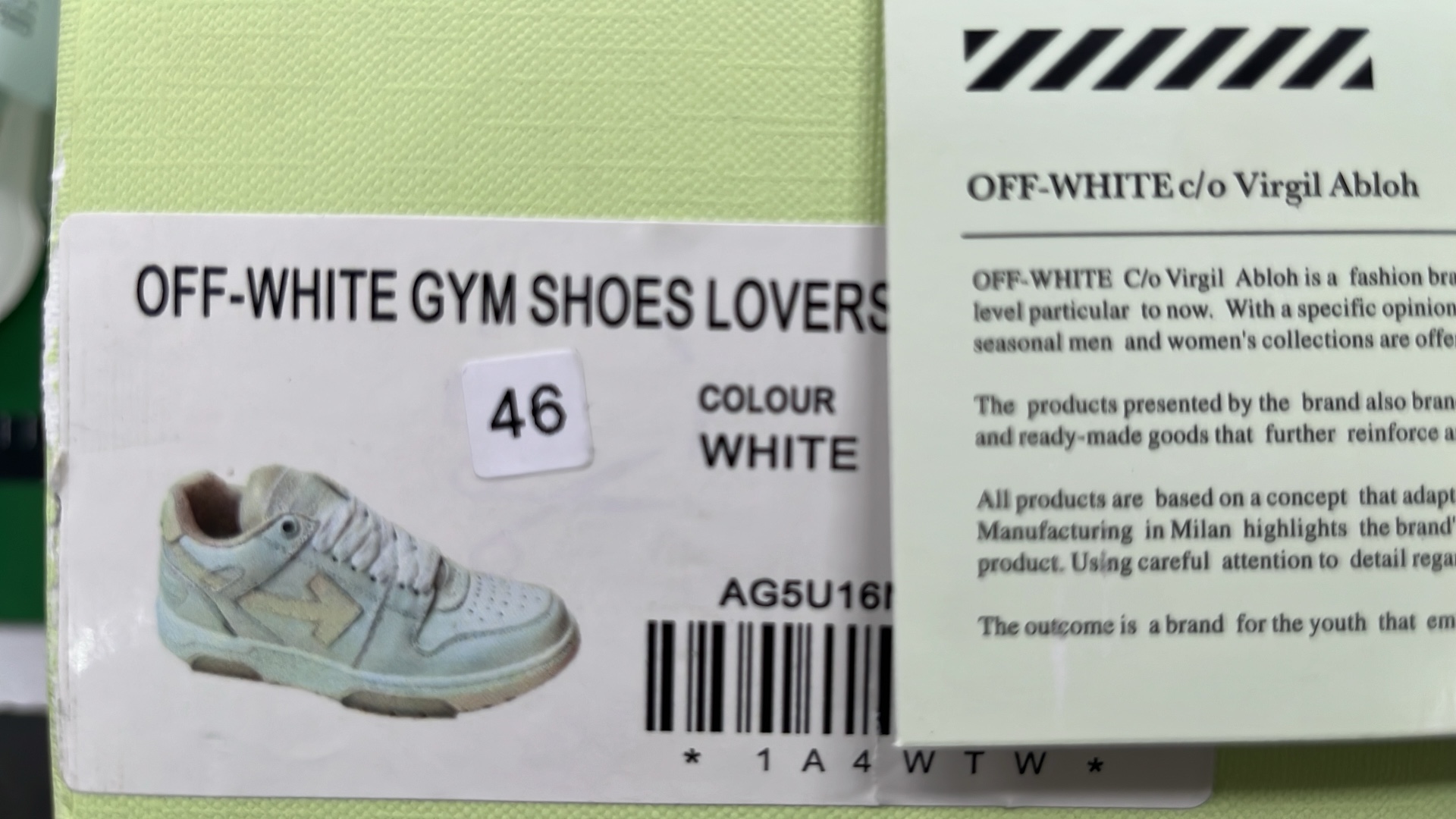 Off-White x Nike Air Jordan 1 Low 'For Walking' Sneakers