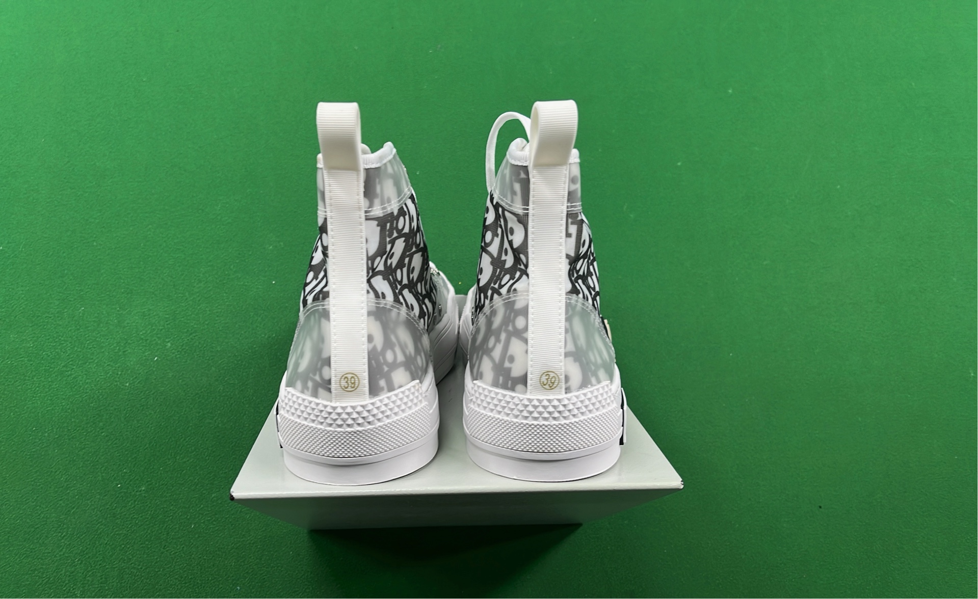 Dior B23 High Top Sneakers with Oblique Print