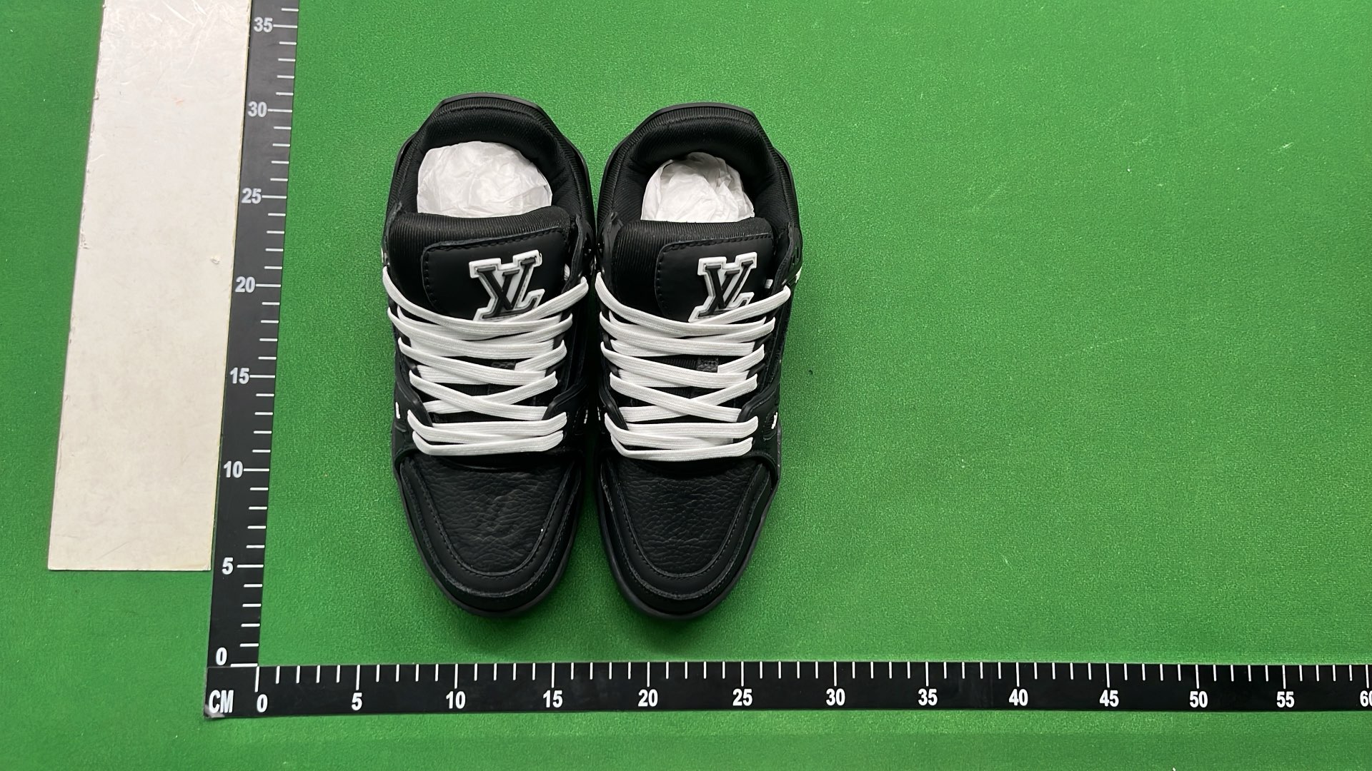 LV Monogram Denim Sneakers White Blue Men Women Fashion Shoes