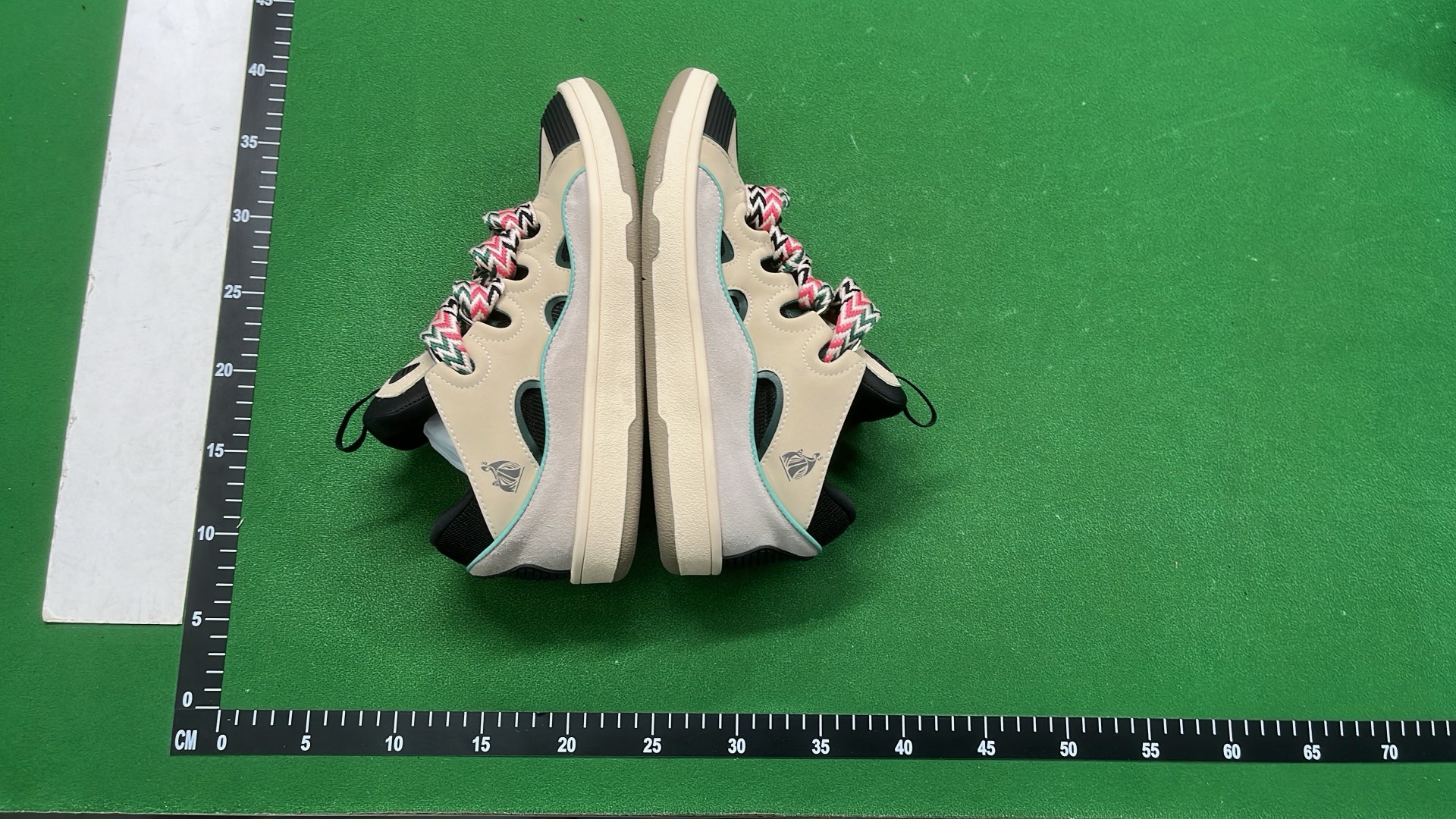 LANVIN Paris Houndstooth Pattern Sneakers with Bow Detail