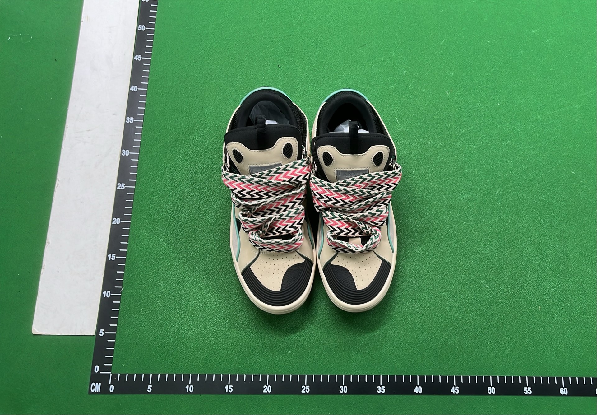LANVIN Paris Houndstooth Pattern Sneakers with Bow Detail