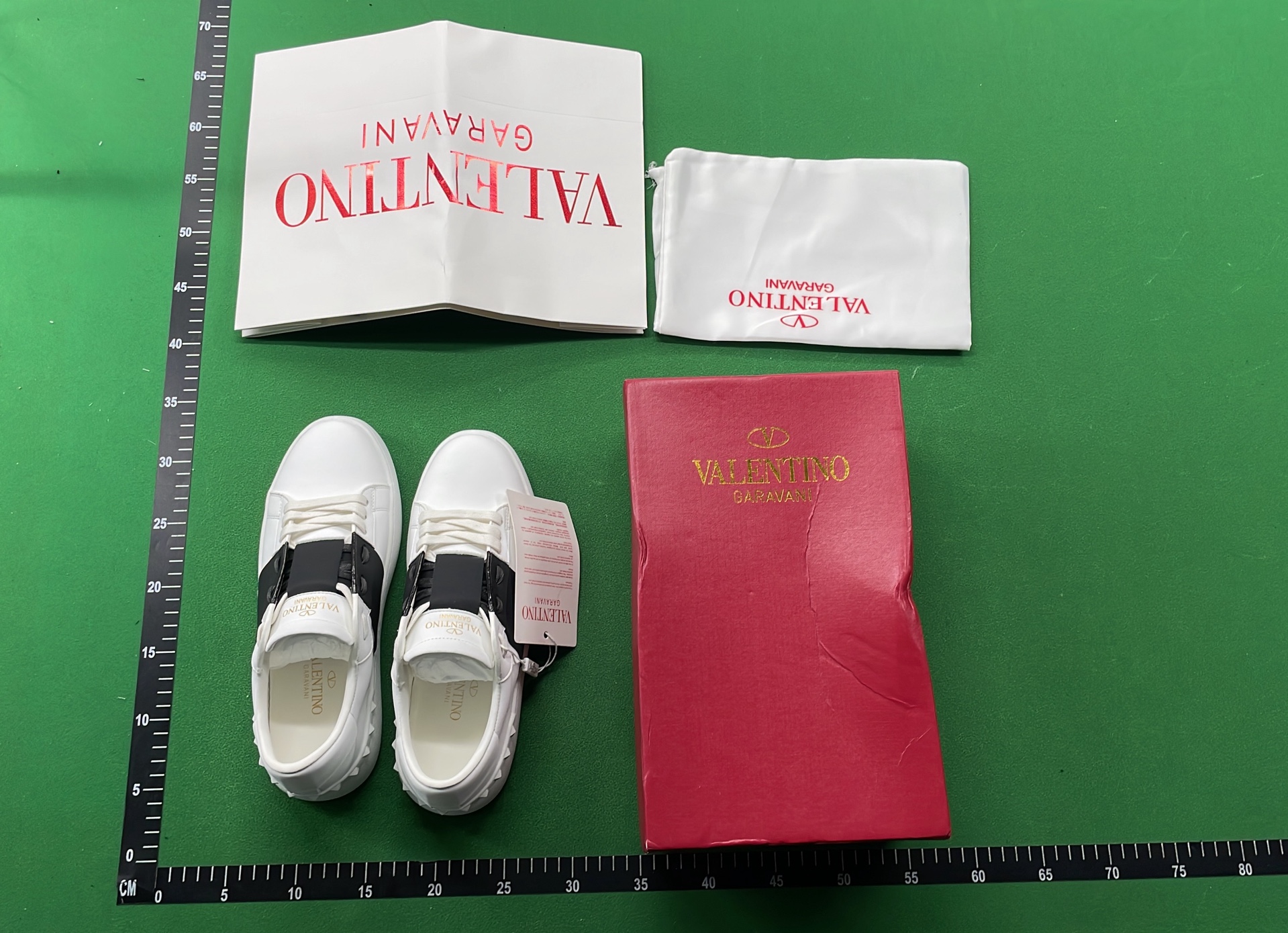 White Leather Sneakers with Black Straps