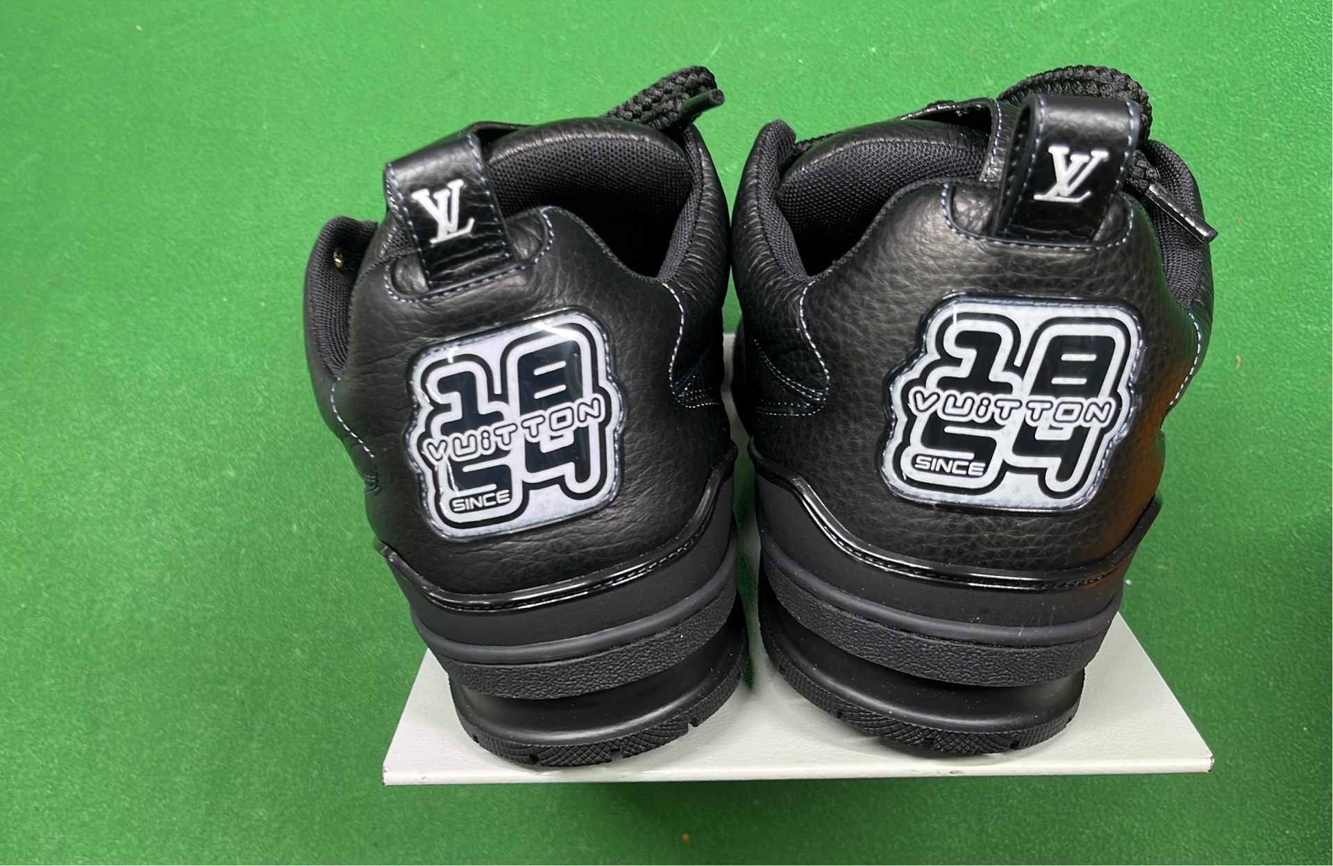 MoMo Kick Black Mesh Sneakers with White Flower Logo
