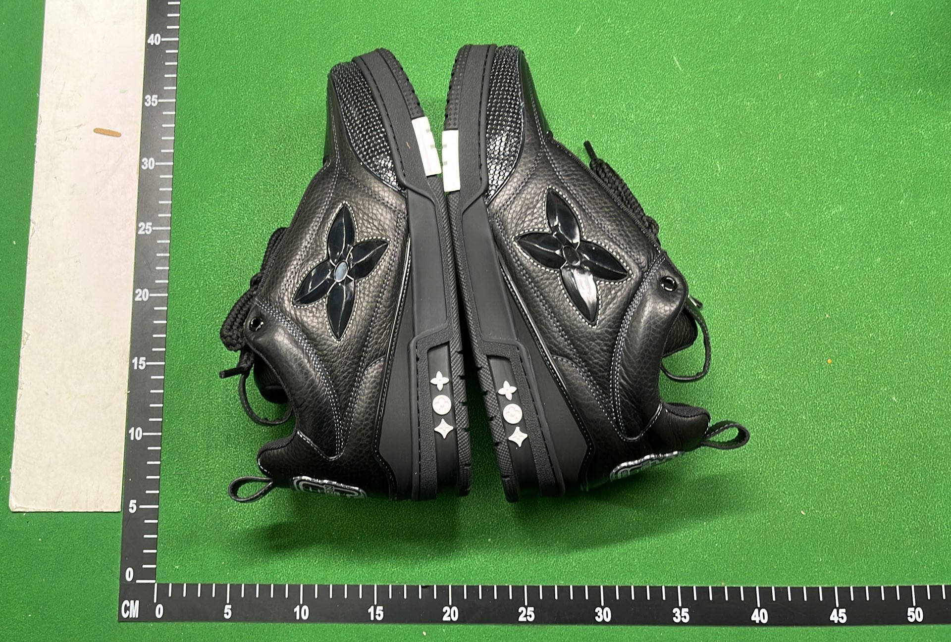 MoMo Kick Black Mesh Sneakers with White Flower Logo