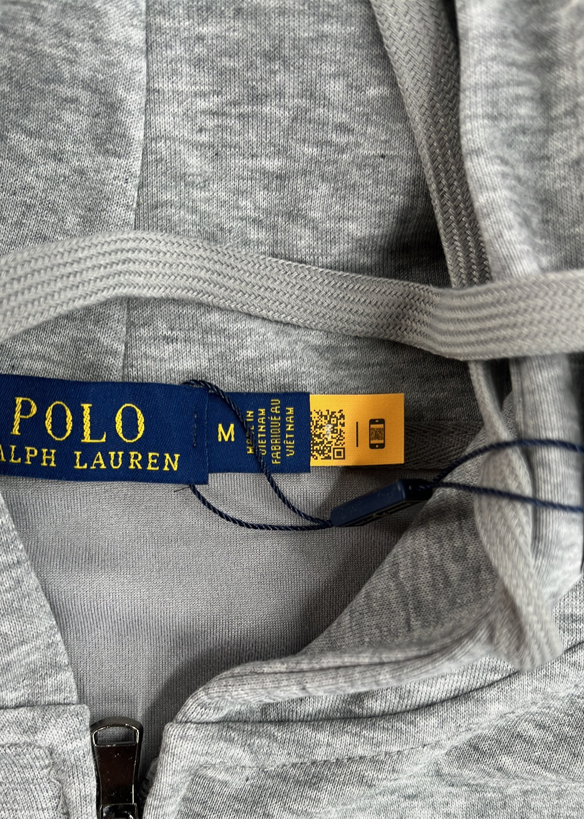 Navy Blue Full-Zip Hoodie with Red Pony Logo