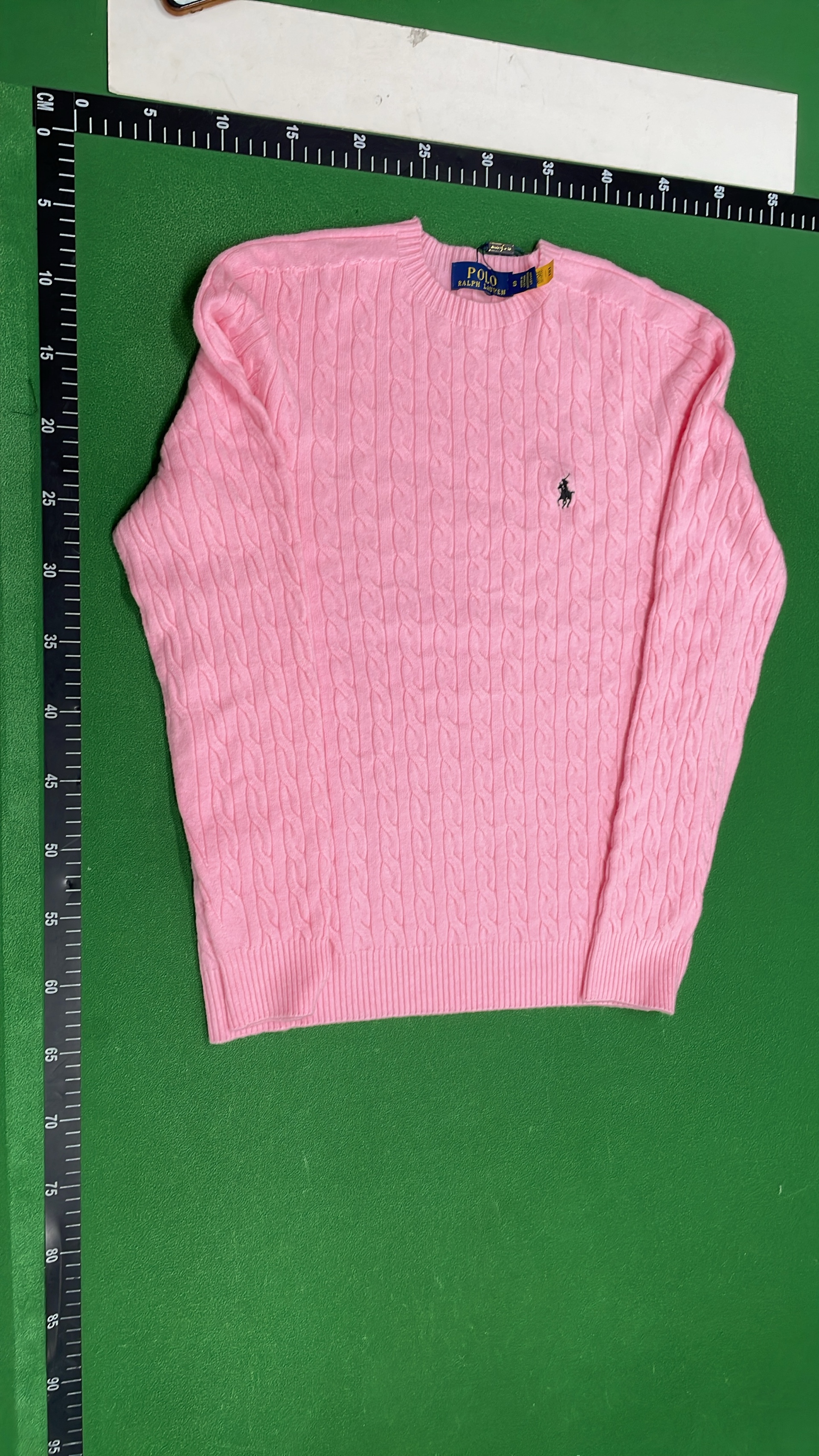 Men's Light Blue Cable Knit Sweater