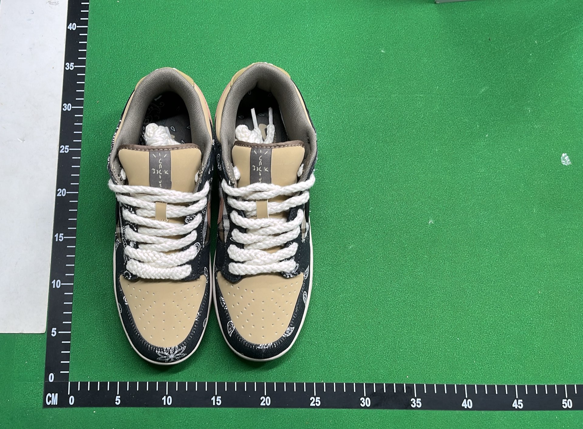 Nike Dunk Low Paisley Plaid Black White Beige Sneakers