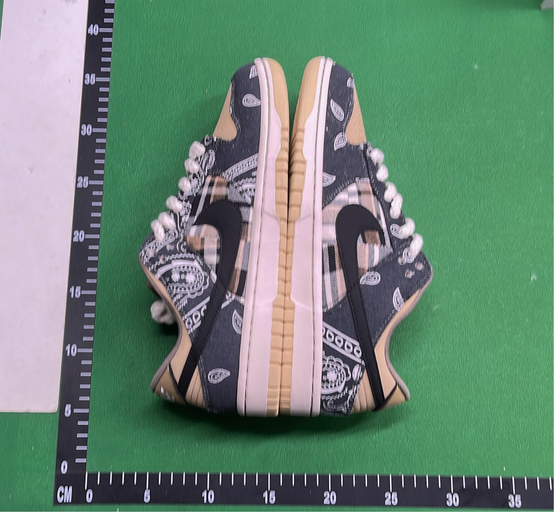 Nike Dunk Low Paisley Plaid Black White Beige Sneakers