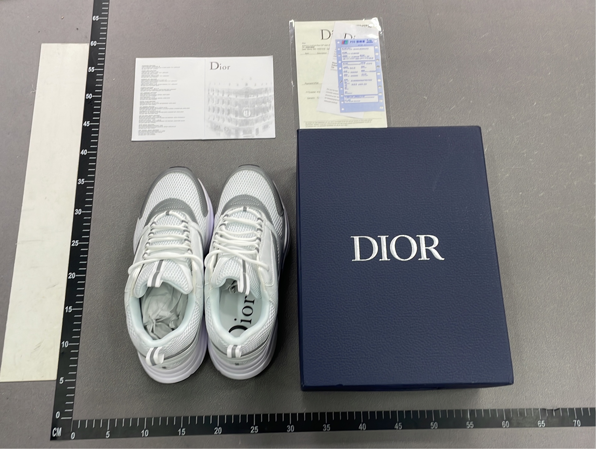 Dior Sneakers - Black, White & Blue Mesh Running Shoes