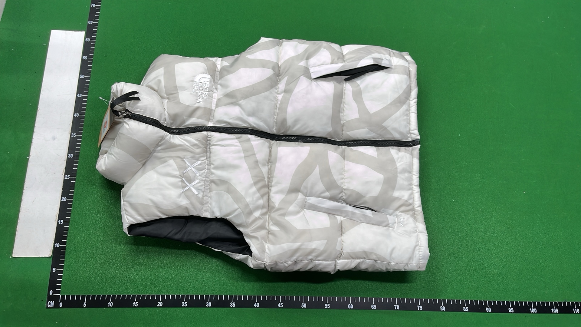 The North Face XX Logo Down Vest - Black and White