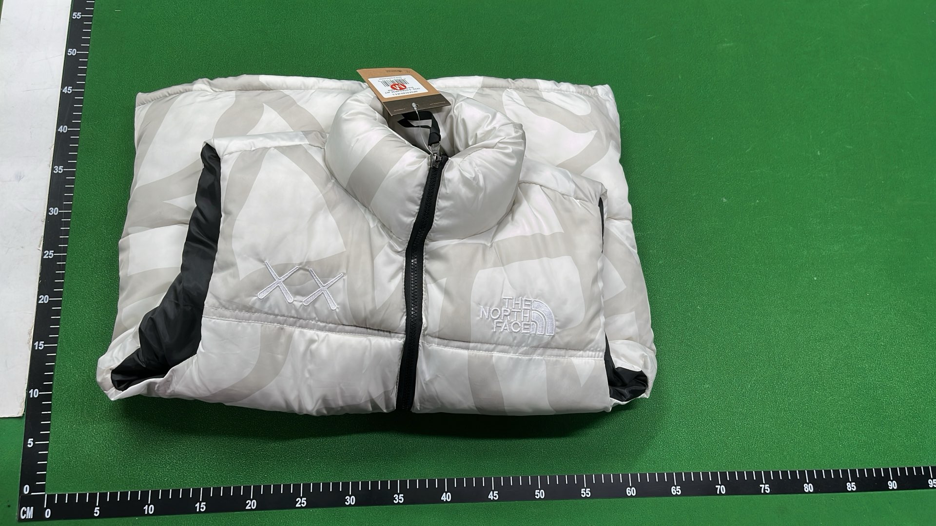 The North Face XX Logo Down Vest - Black and White