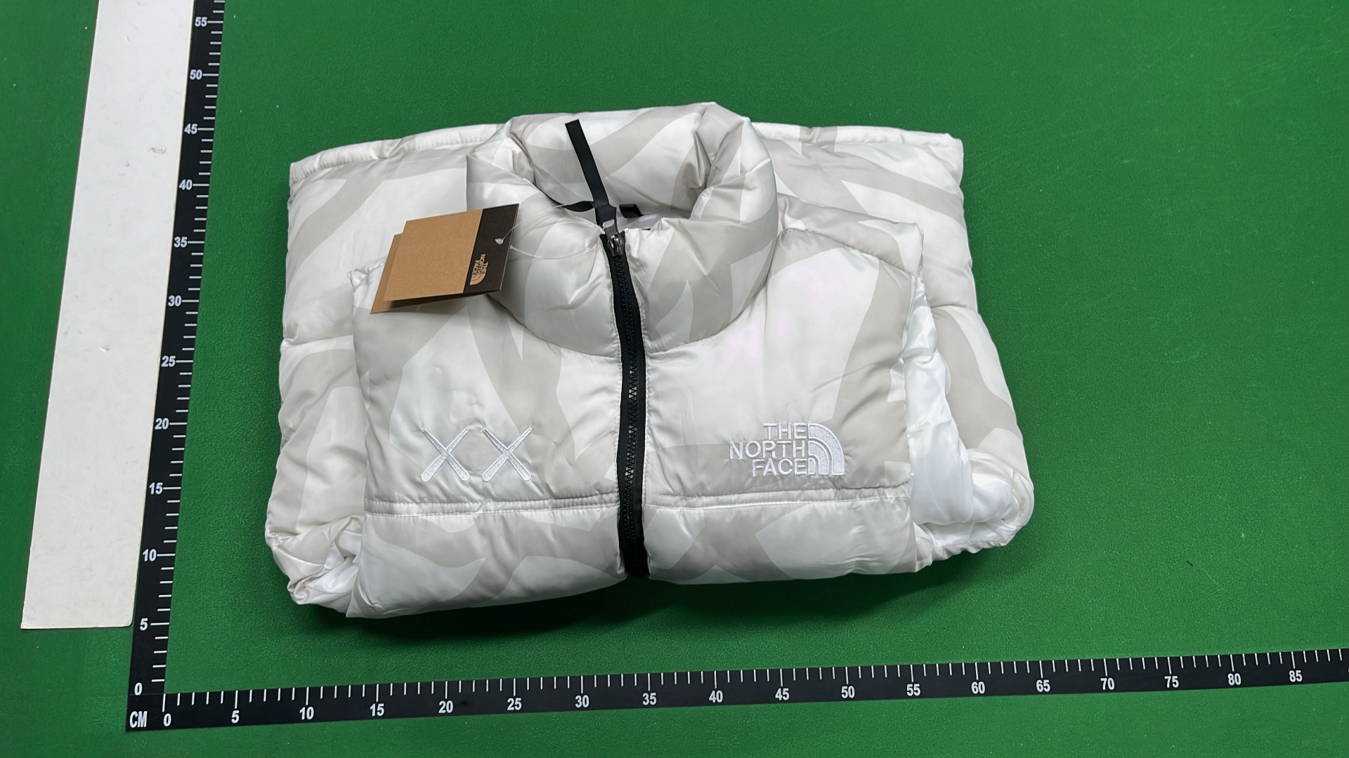 The North Face XX Logo Down Vest - Black and White