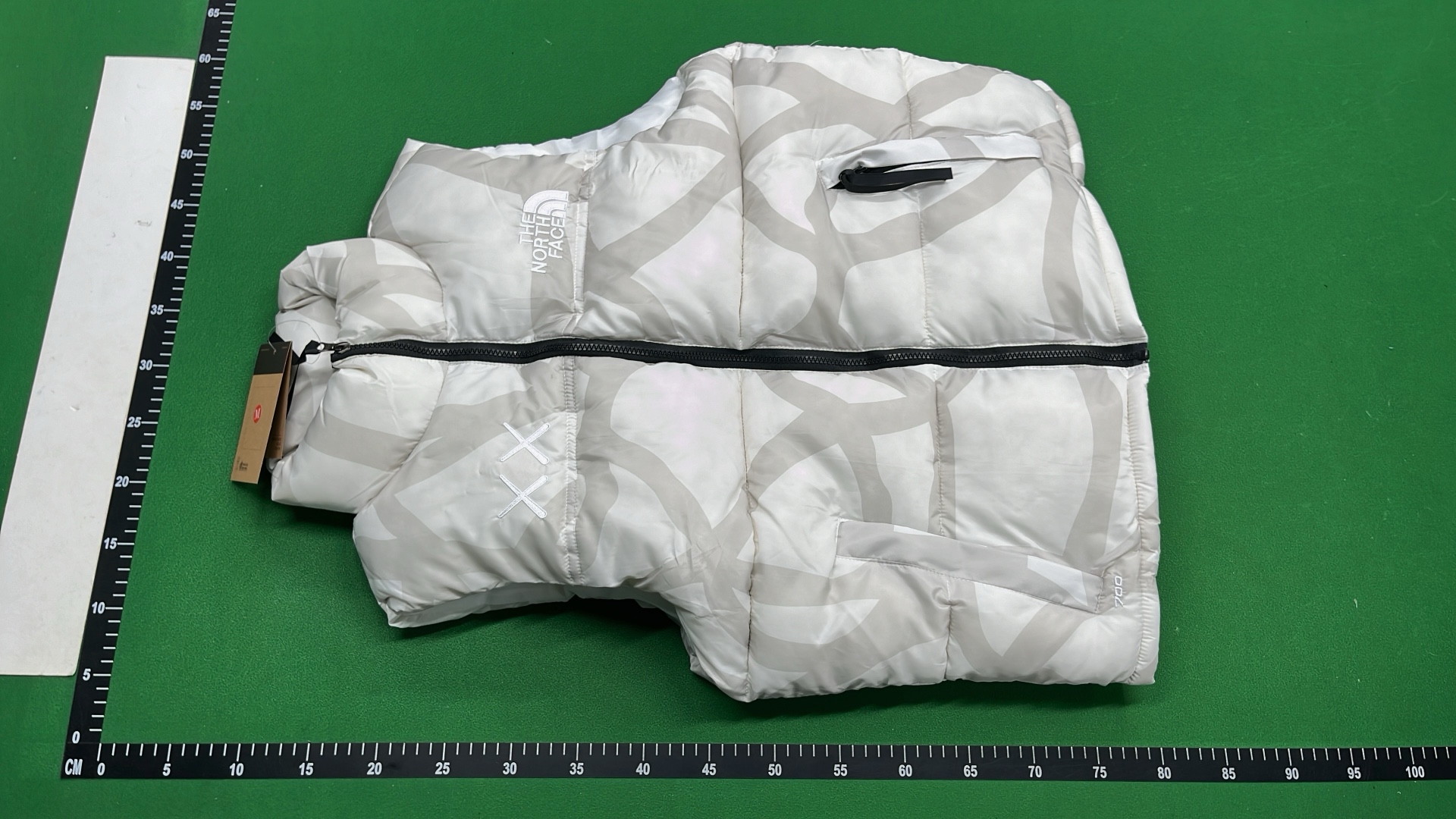 The North Face XX Logo Down Vest - Black and White