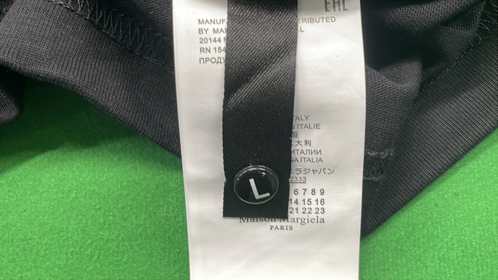 Maison Margiela Black T-Shirt with Colorful Cups Print